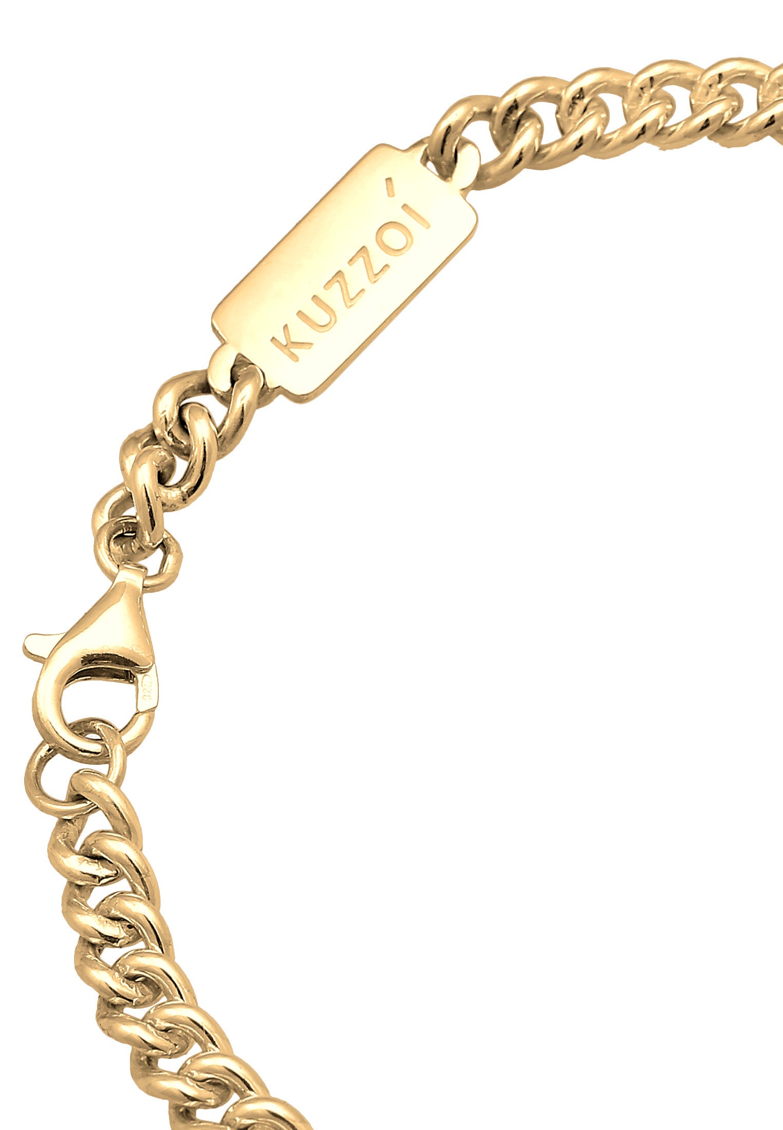 Kuzzoi Armkette »Armband Herren Rundpanzer Massiv 925 Silber«