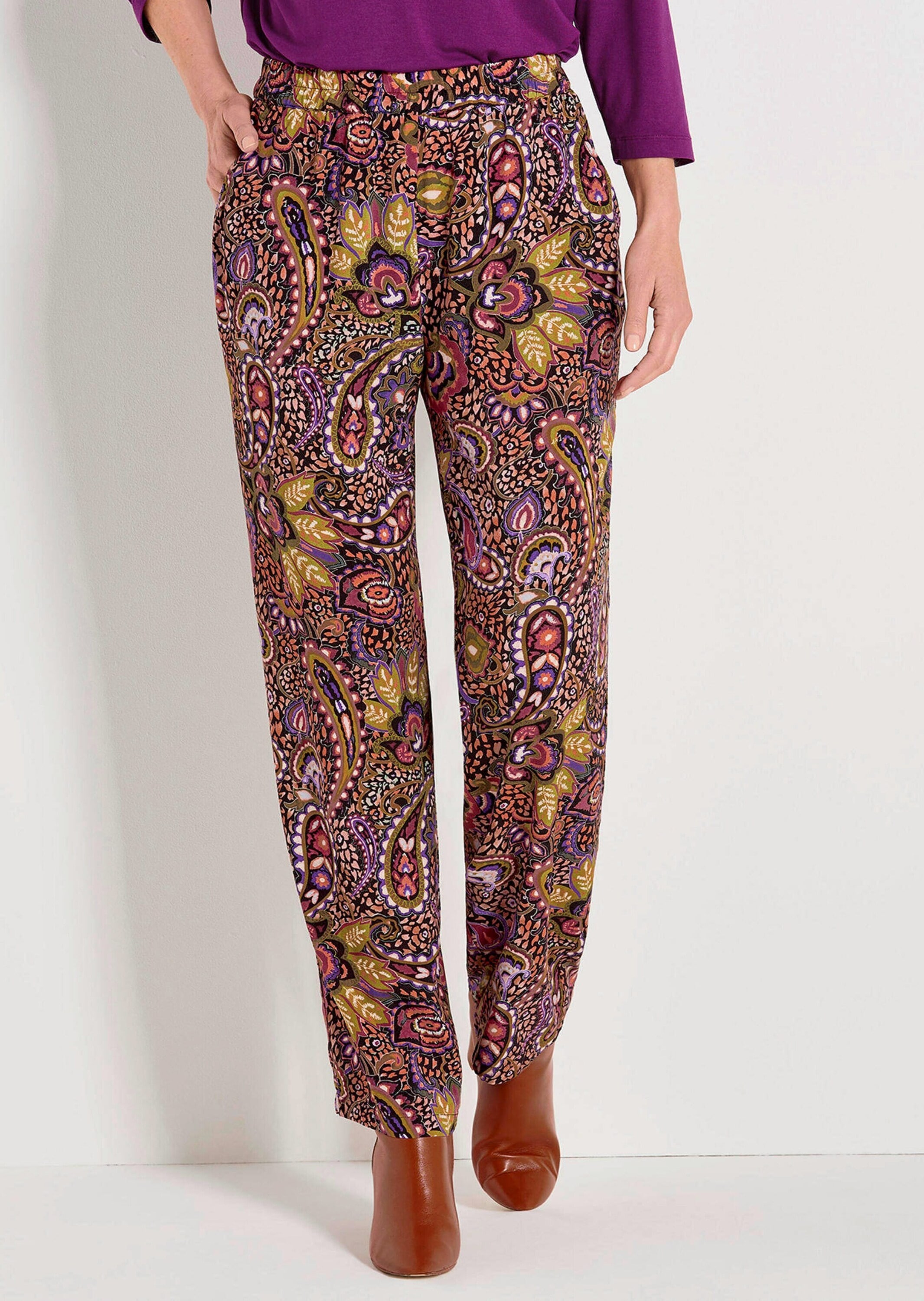 GOLDNER Stoffhose »Palazzohose VERA aus reiner Viskose«