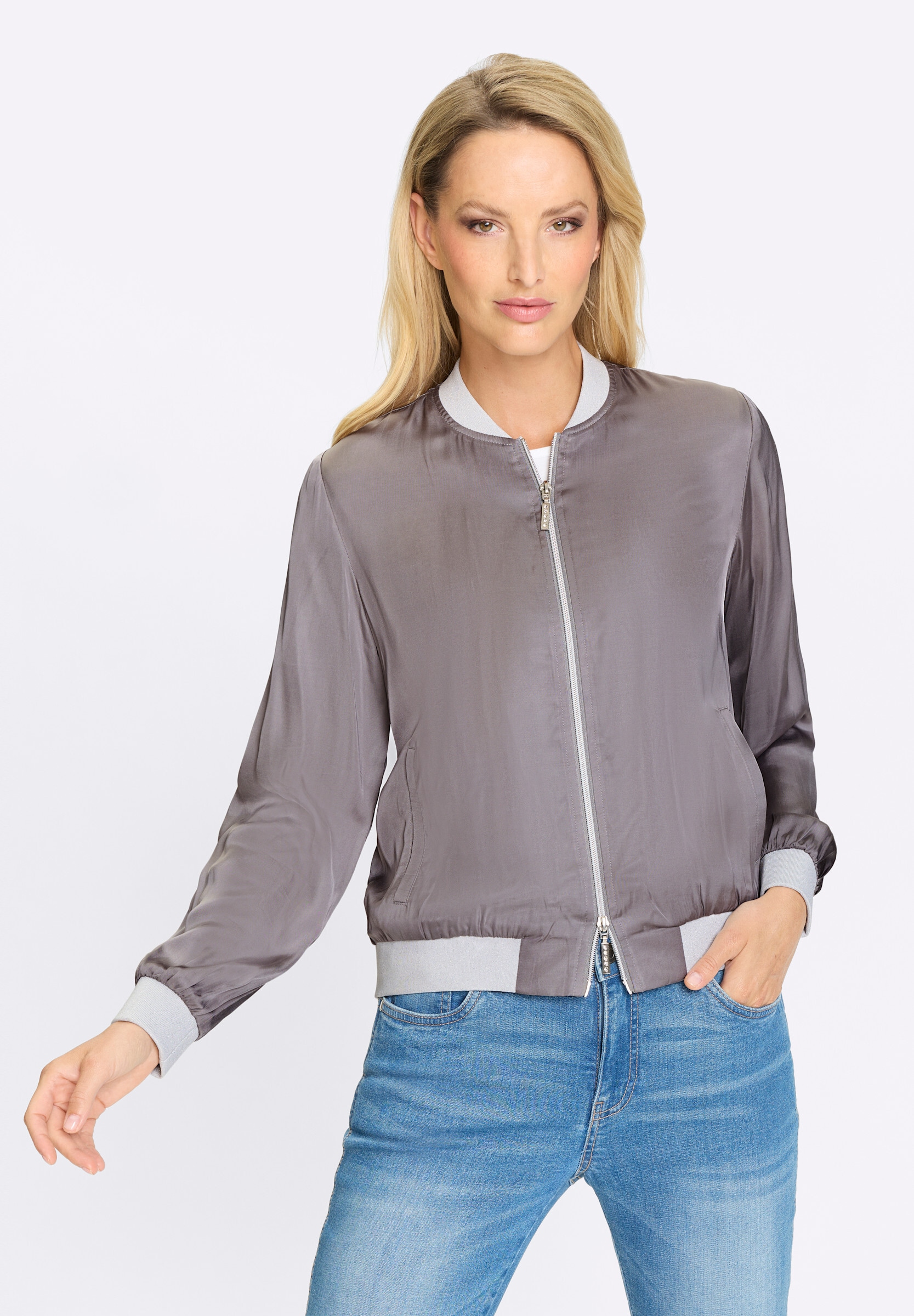 heine Blusenblazer »Blusen-Blouson Blouson mit 2-Wege-Reißverschluss«