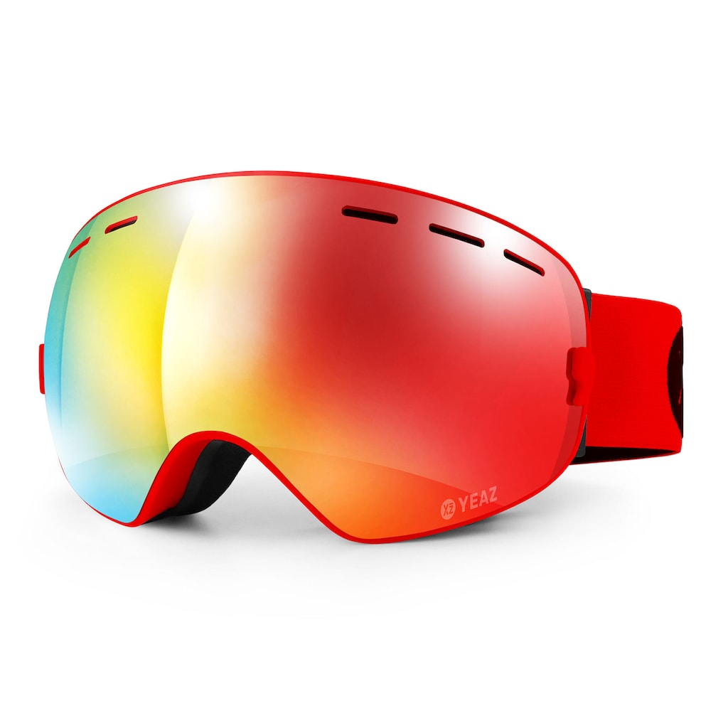 YEAZ Snowboardbrille »Ski- Snowboardbrille mit Rahmen rot verspiegelt XTRM-SUMMIT«