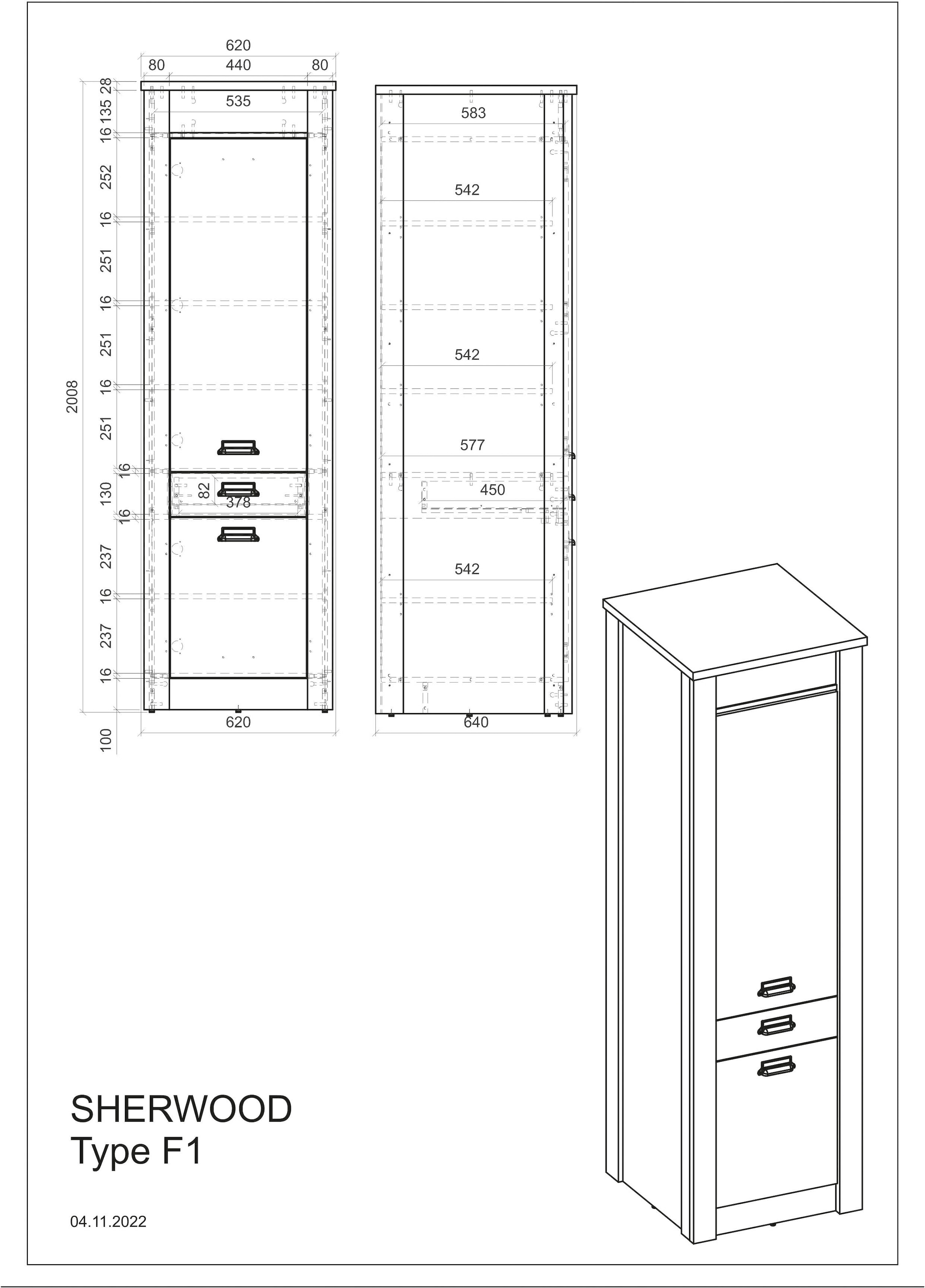 Home affaire Küchenzeile »Sherwood« Breite 284 cm, mit Herdumbauschrank, ohne E-Geräte