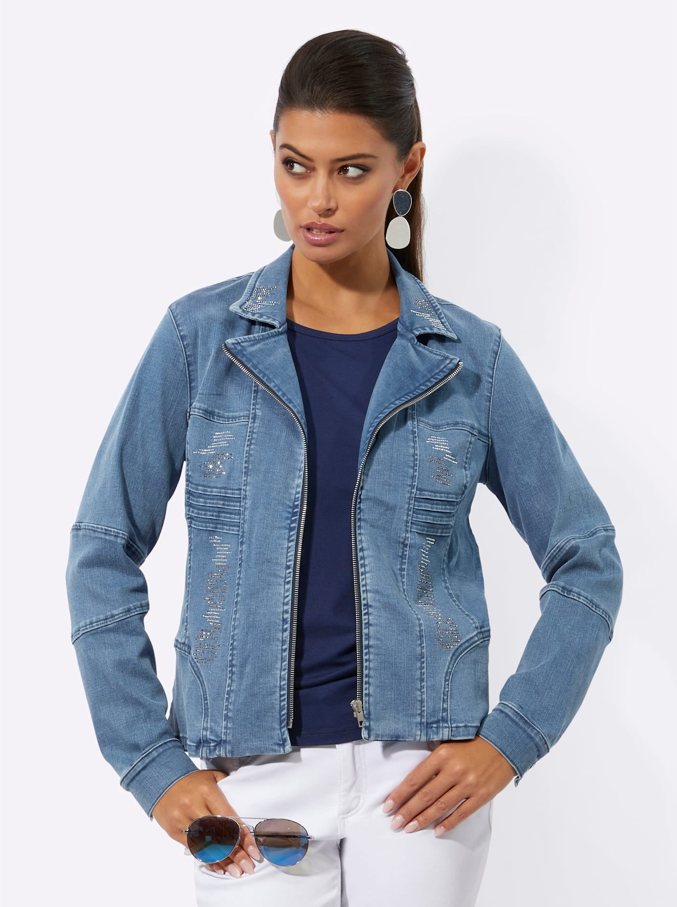 creation L Jeansjacke, ohne Kapuze
