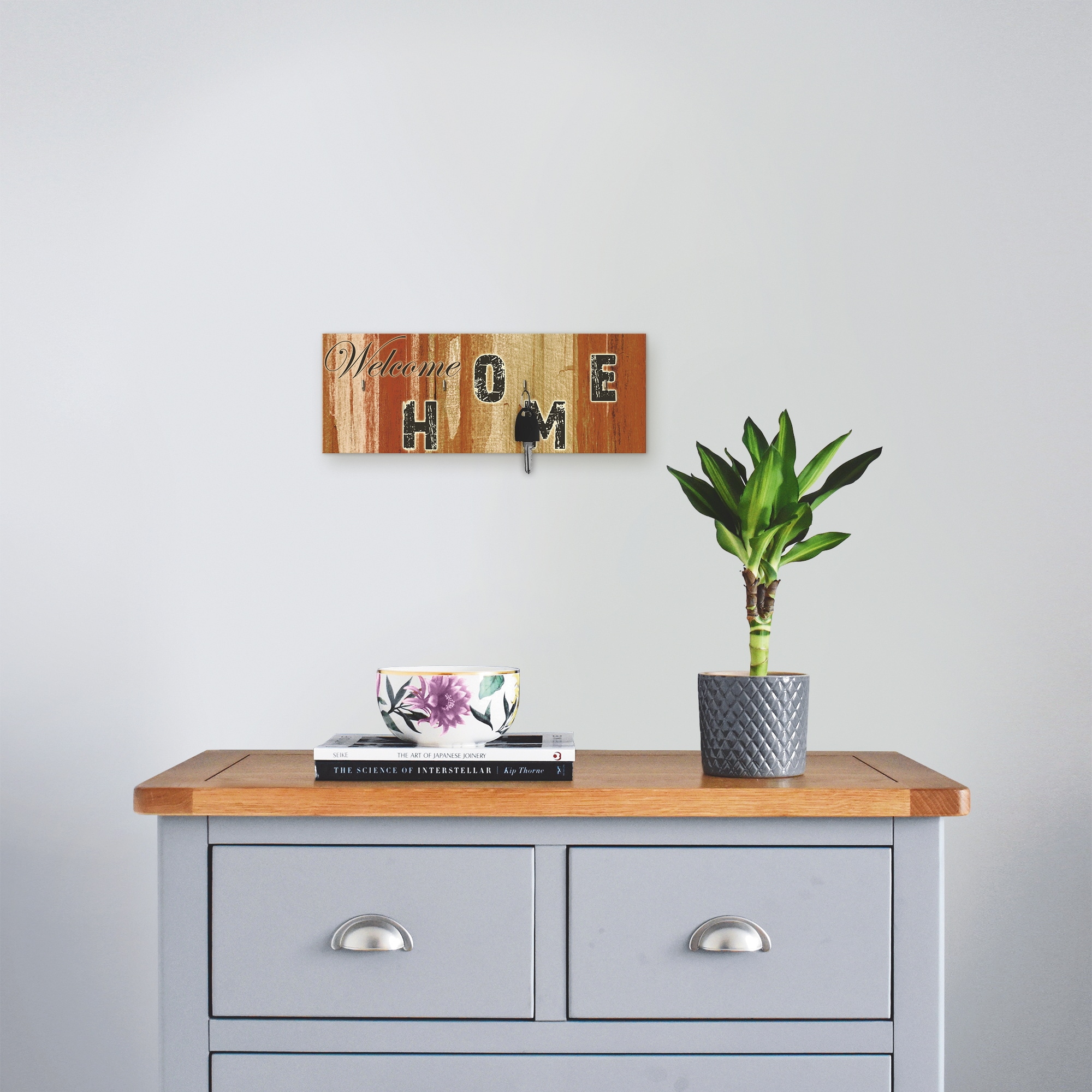 Artland Hakenleiste »Willkommen zuhause_braun«, MDF