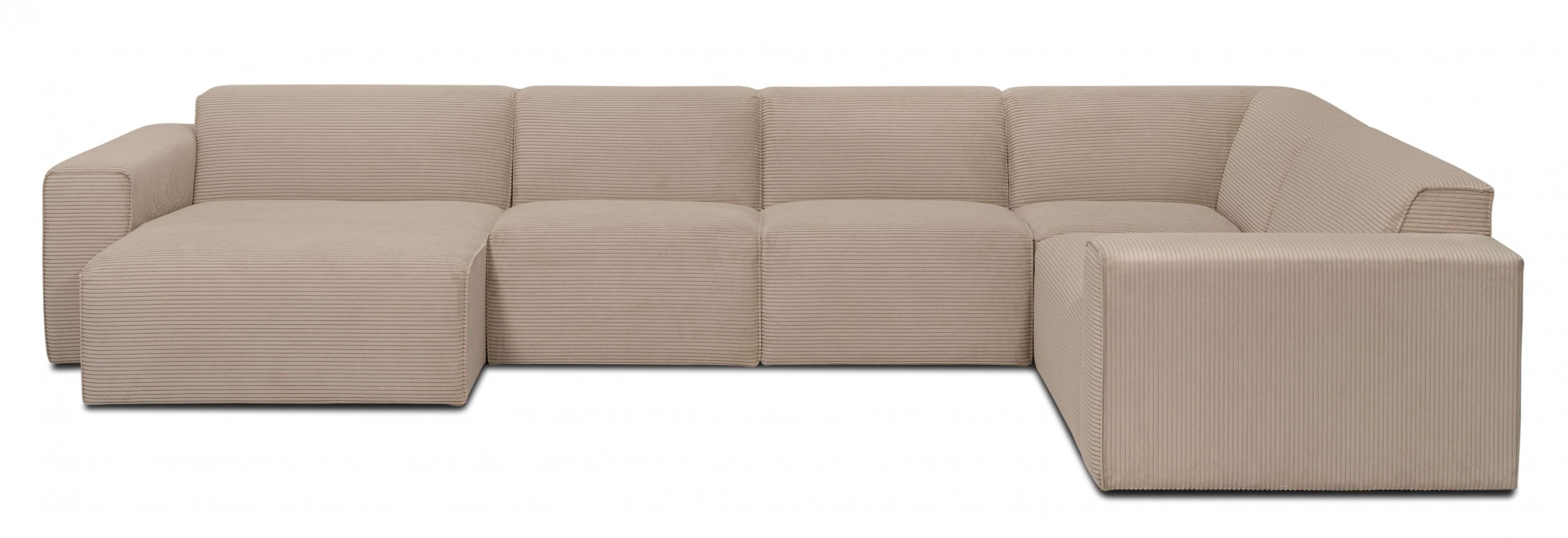 OTTO home Wohnlandschaft »Clayton Breite 371 cm, U-Form« in einem trendigen Cord-Bezug, verschiedene Kombinationen verfügbar