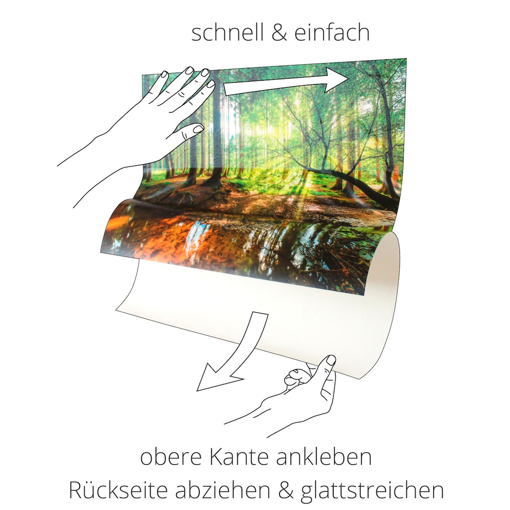 Artland Wandbild »Kräuter mit Holzoptik«, Pflanzen, (1 St.)