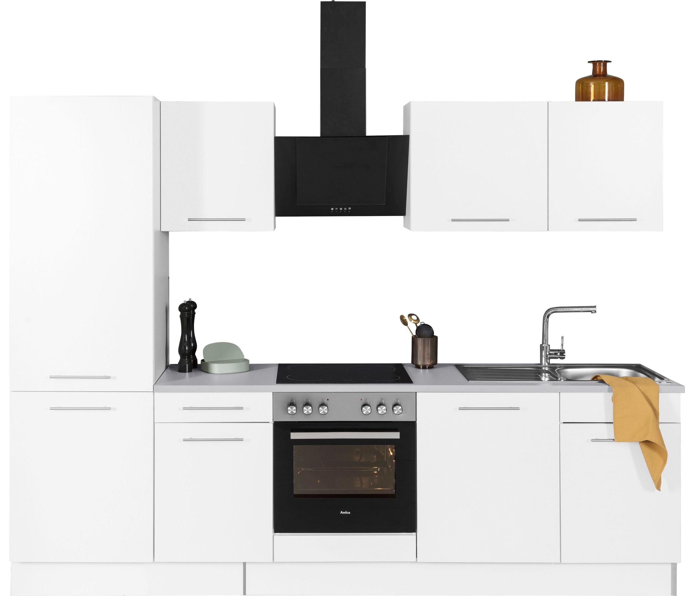 wiho Küchen Küchenzeile "Ela" Breite 280 cm, Soft-Close-Funktion, höhenverstellbare Füße