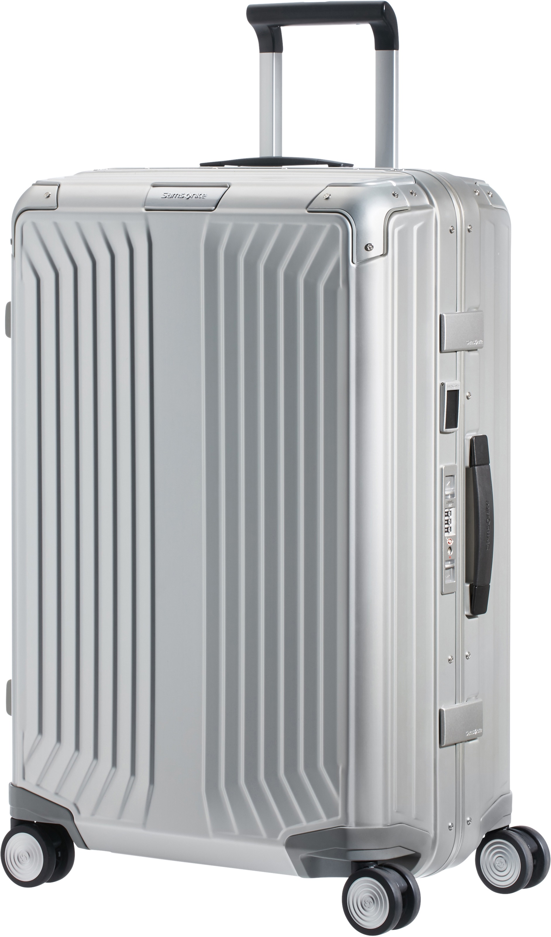 Samsonite Hartschalen-Trolley »LITE-BOX ALU«, 4 Rollen, Hartschalenkoffer Premium-Aluminium Großer-Koffer TSA-Zahlenschloss