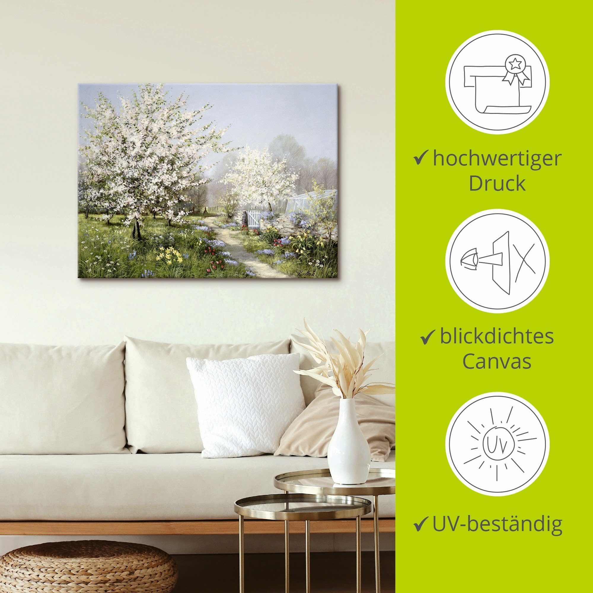 Artland Wandbild »Frühlingsblüten« Wiesen & Bäume 1 Stk. tlg. als Leinwandbild, Poster in verschied. Größen