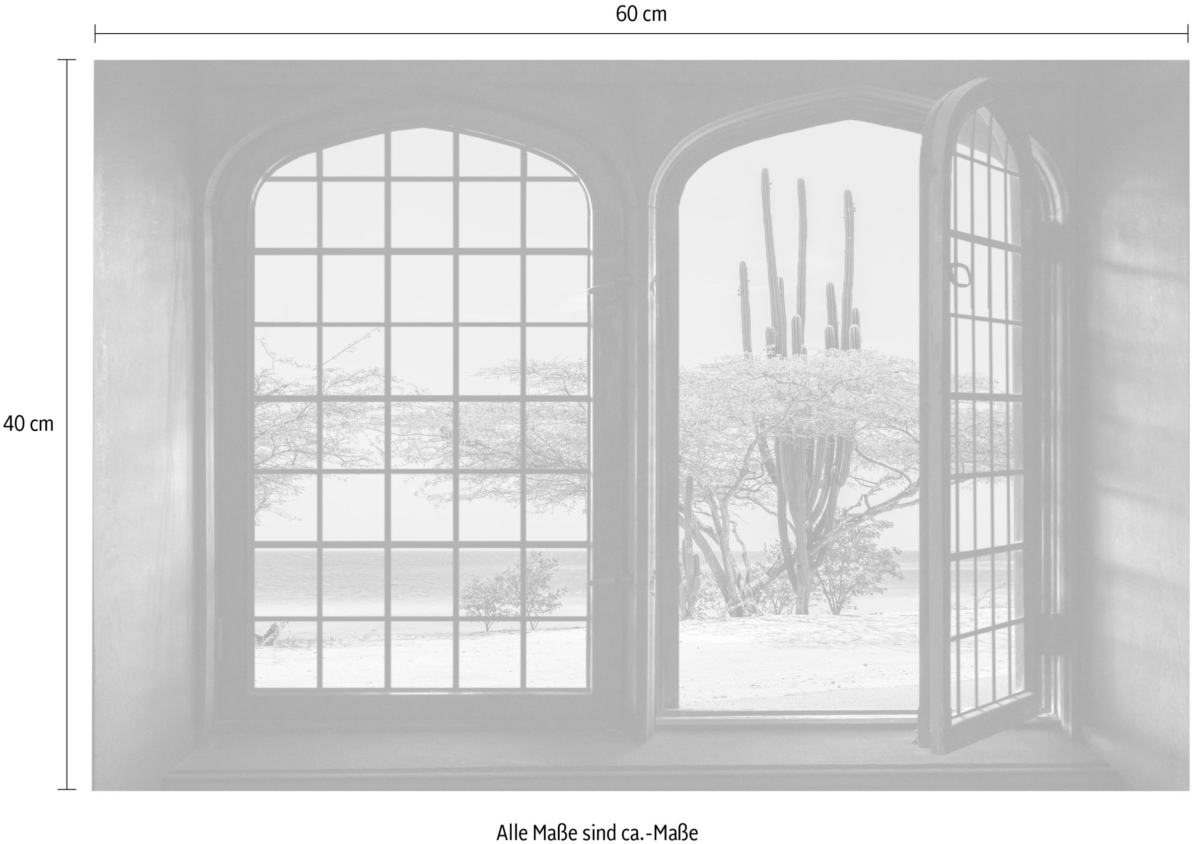 queence Wandsticker »Meer«, Wandsticker, Wandbild, selbstklebend, 3D, Fenster
