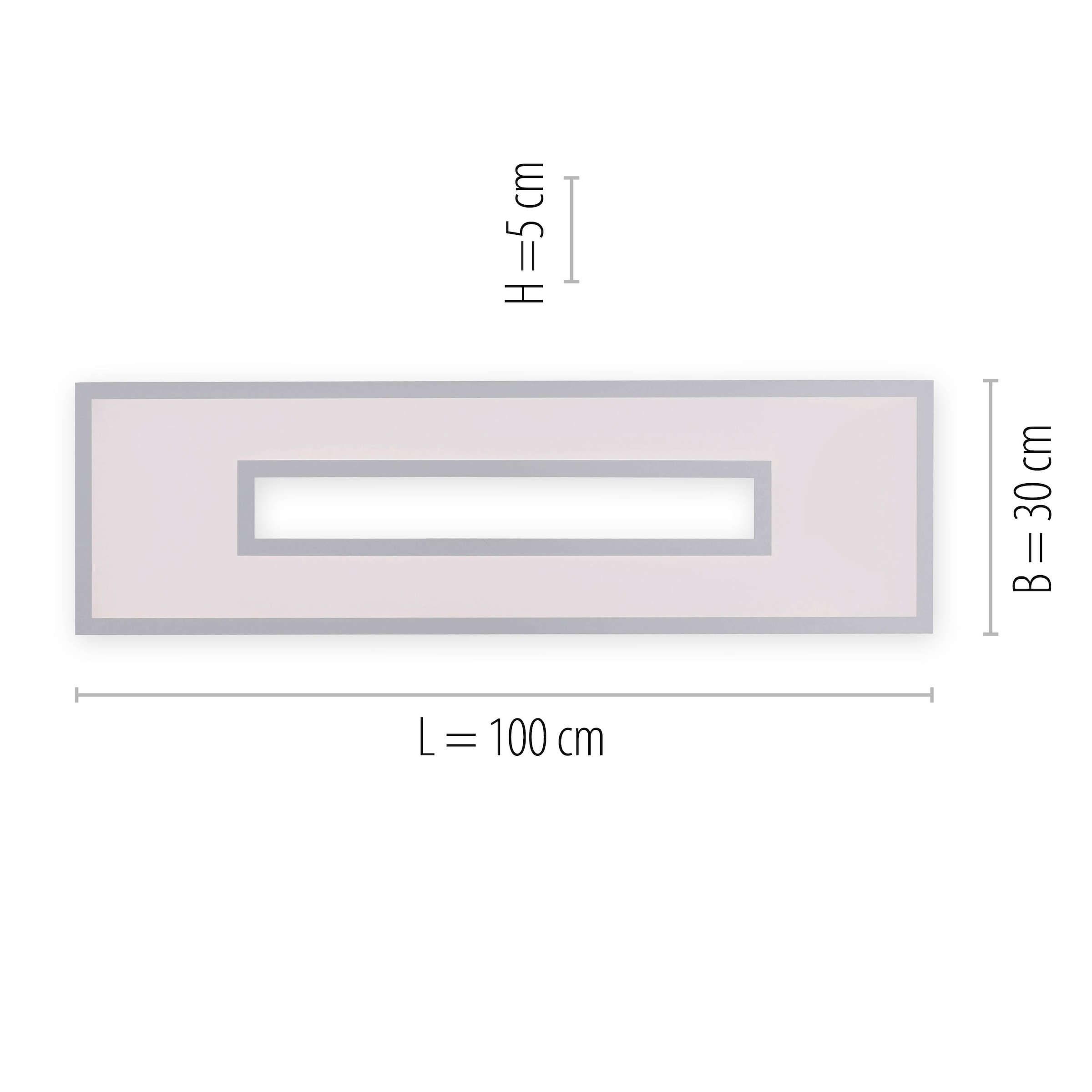 JUST LIGHT LED Deckenleuchte »RECESS« LED-Board 1 Stk. warmweiß - kaltweiß dimmbar über Fernbedienung