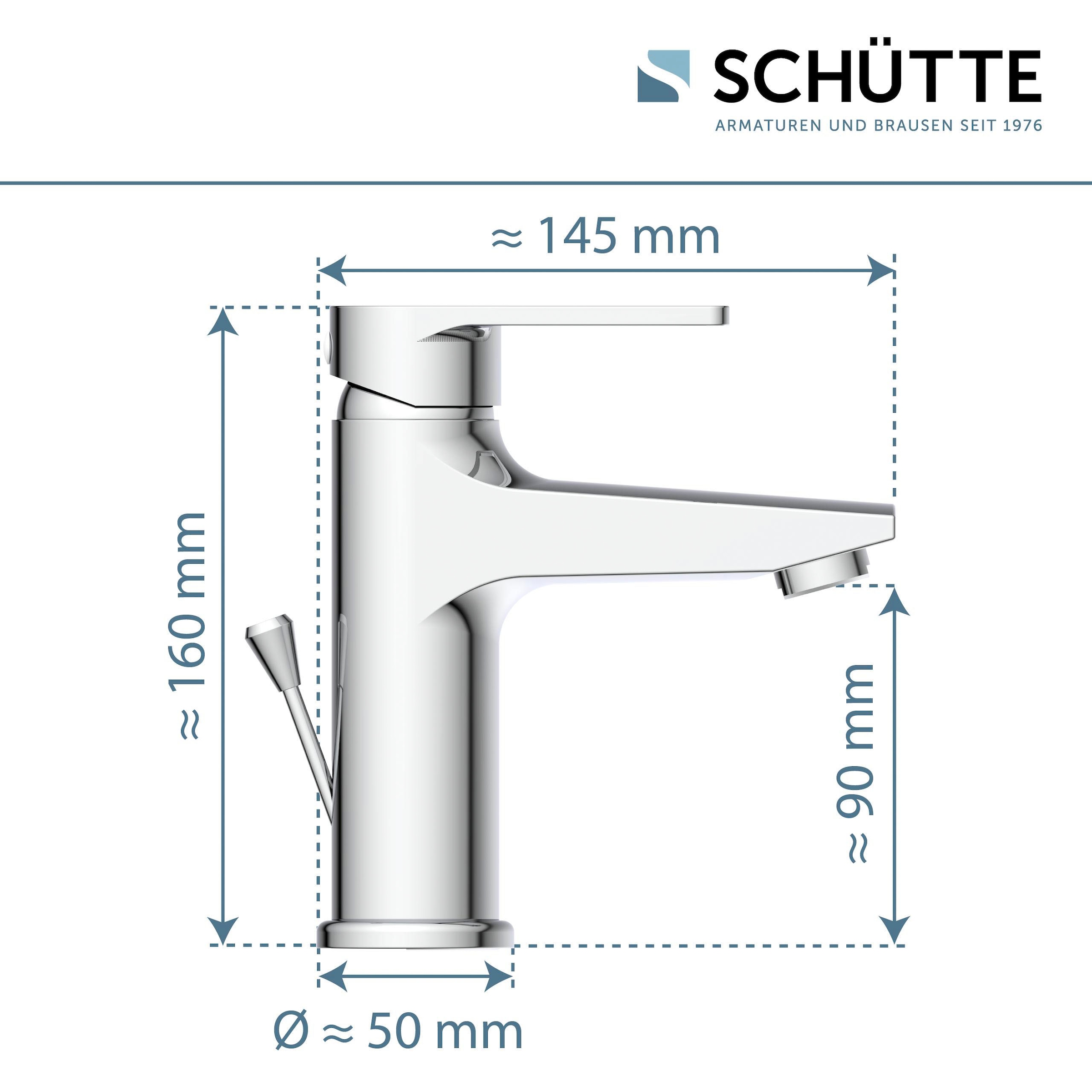 Schütte Waschtischarmatur »DERBY«, Wasserhahn Bad, geräuscharm, Marken Mischdüse