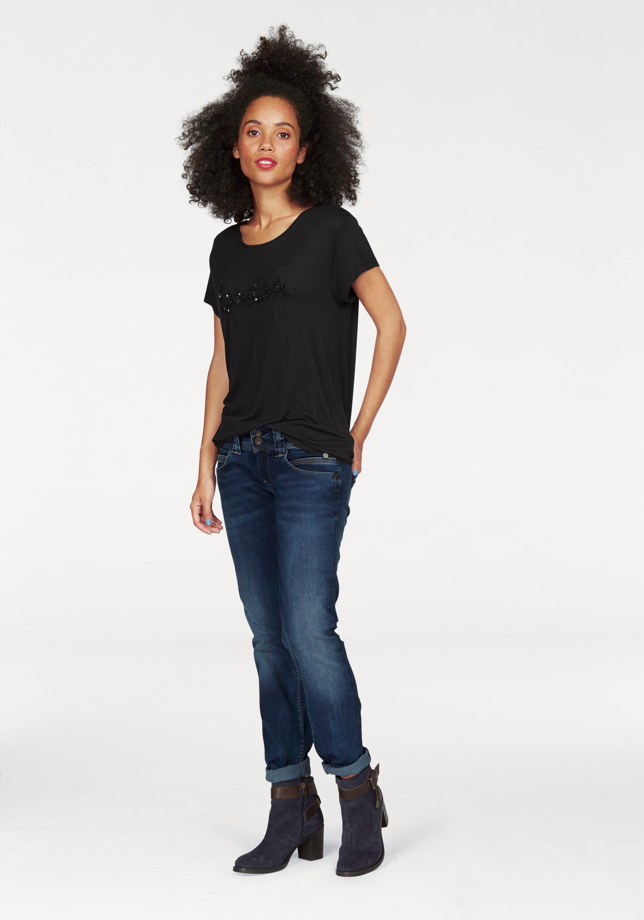 Pepe Jeans Regular-fit-Jeans »VENUS«, mit bei ♕ Badge