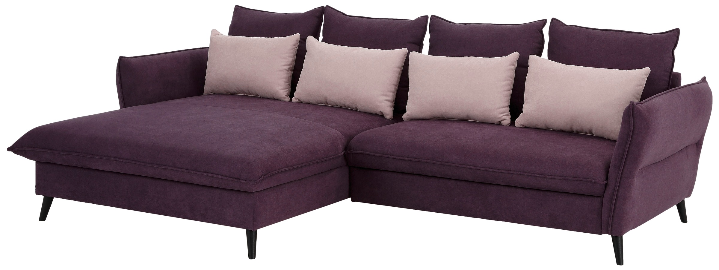 Home affaire Ecksofa »Tirano, moderne Optik, komfortabel, Breite 274cm,L-Form«, wahlweise mit Bettfunktion und Bettkasten