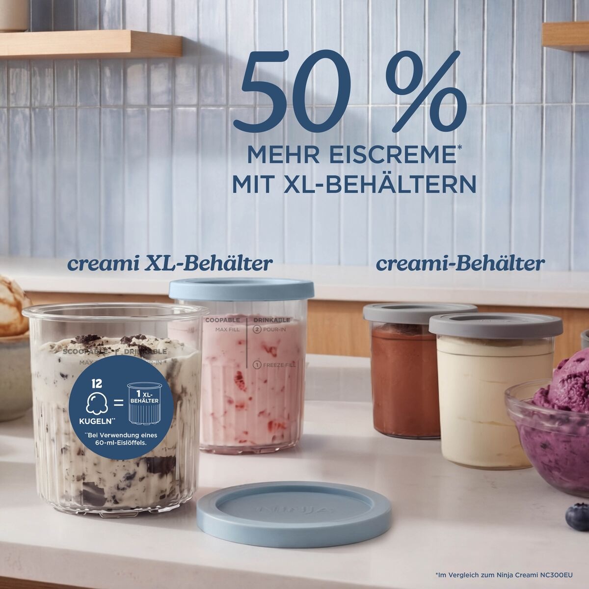 NINJA Eismaschine »Ninja CREAMi XL 11-in-1 Ice Cream Maker  Navy« 1,42 l 800 W