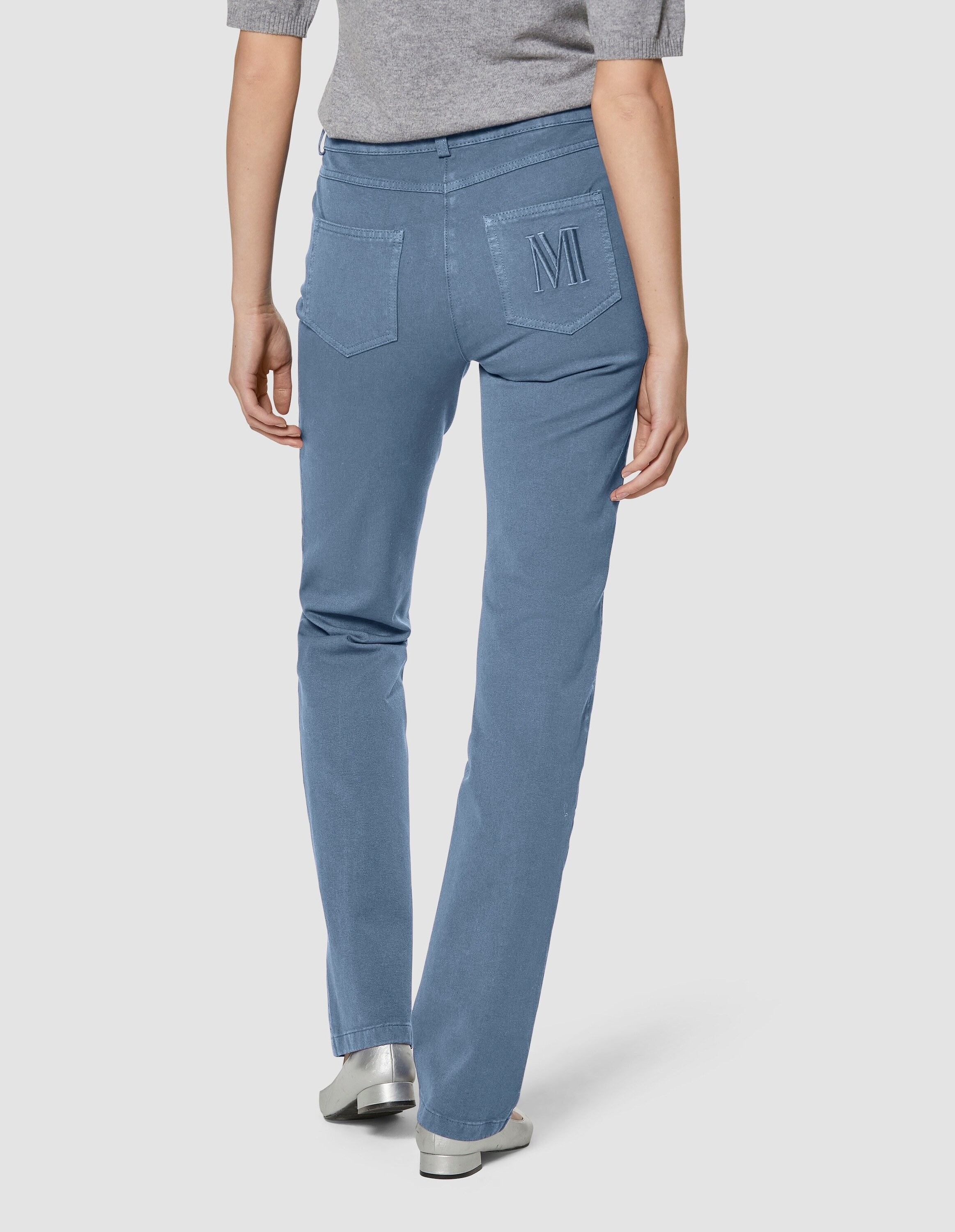 MADELEINE Regular-fit-Jeans »Jeans M-Jeans in gerader Form mit Logo-Stickerei«