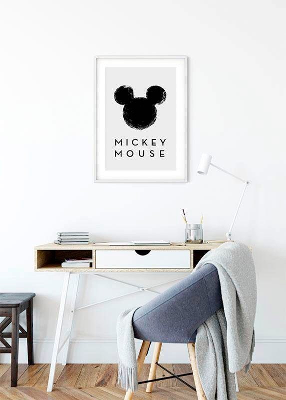 Komar Bild »Mickey Mouse Silhouette«, Disney, (1 St.), Wandbild zur Dekoration im Kinderzimmer - ohne Rahmen