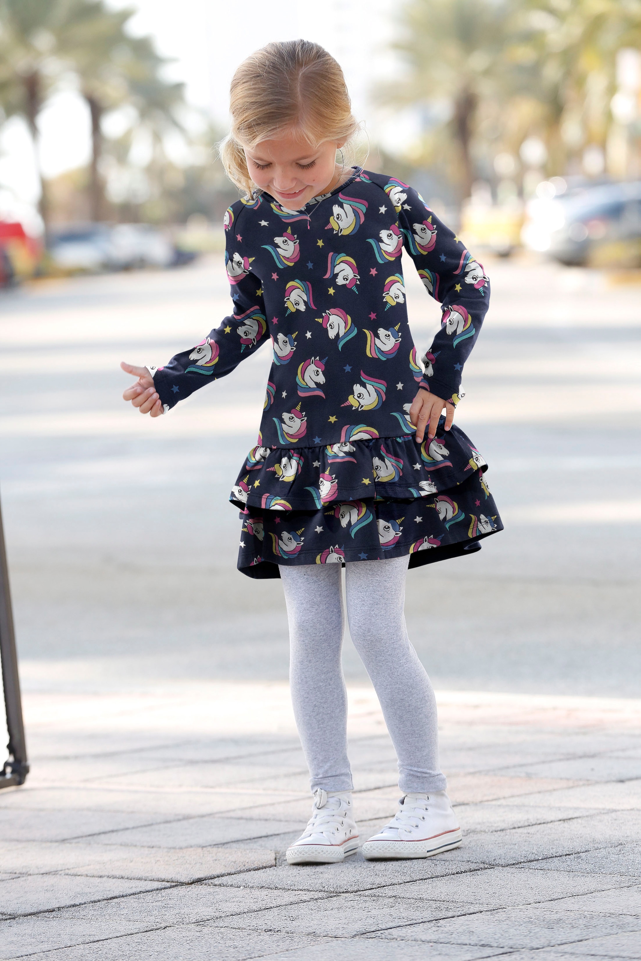 KIDSWORLD Jerseykleid »für kleine Mädchen«, mit Raglanärmeln