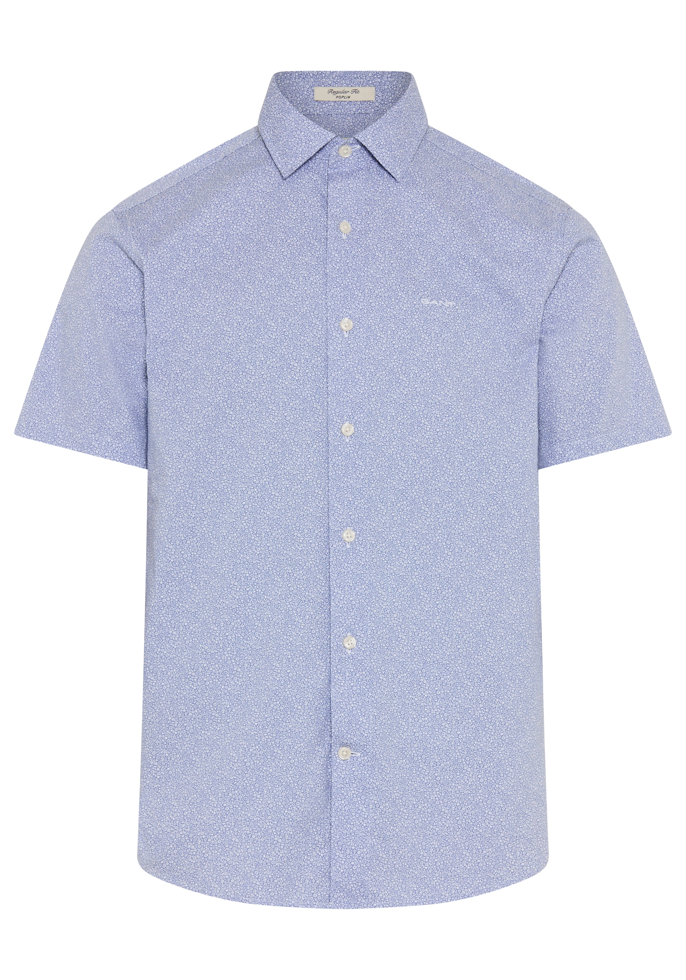 Gant Kurzarmhemd »POPLIN AOP« normale Passform, Kentkragen