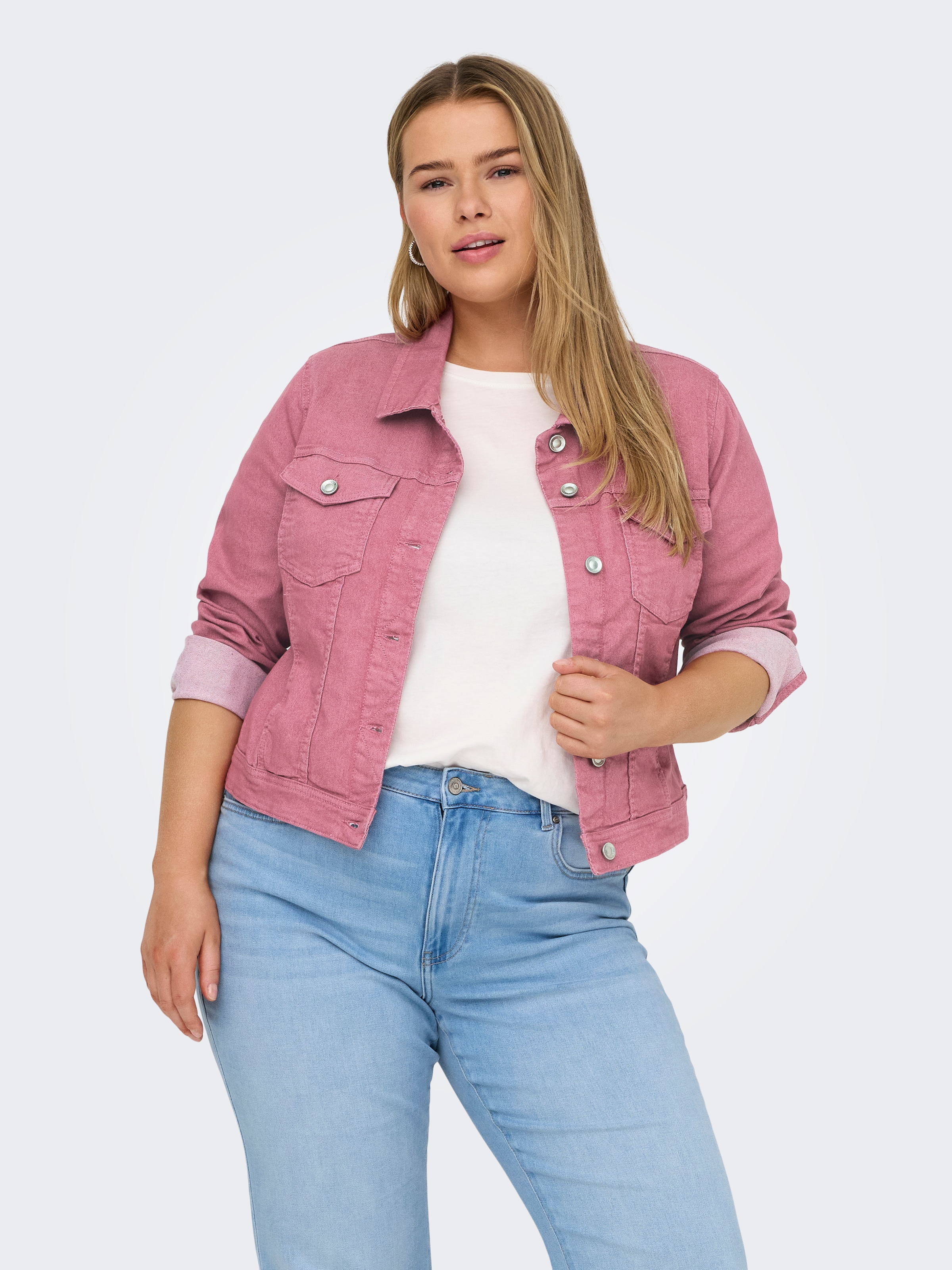 ONLY CARMAKOMA Jeansjacke »CARWESPA COLOUR DENIM JACKET DNM«
