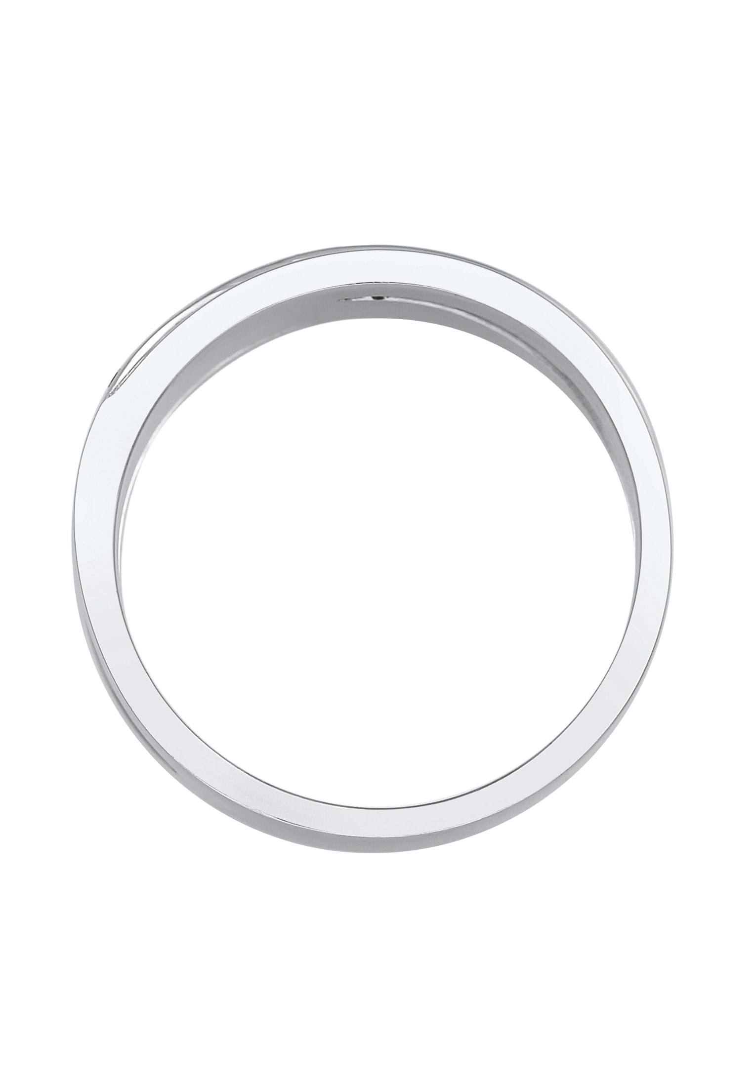 Elli Silberring »Ring Raffiniert Bandring Wickelring Kristalle 925 Silber«