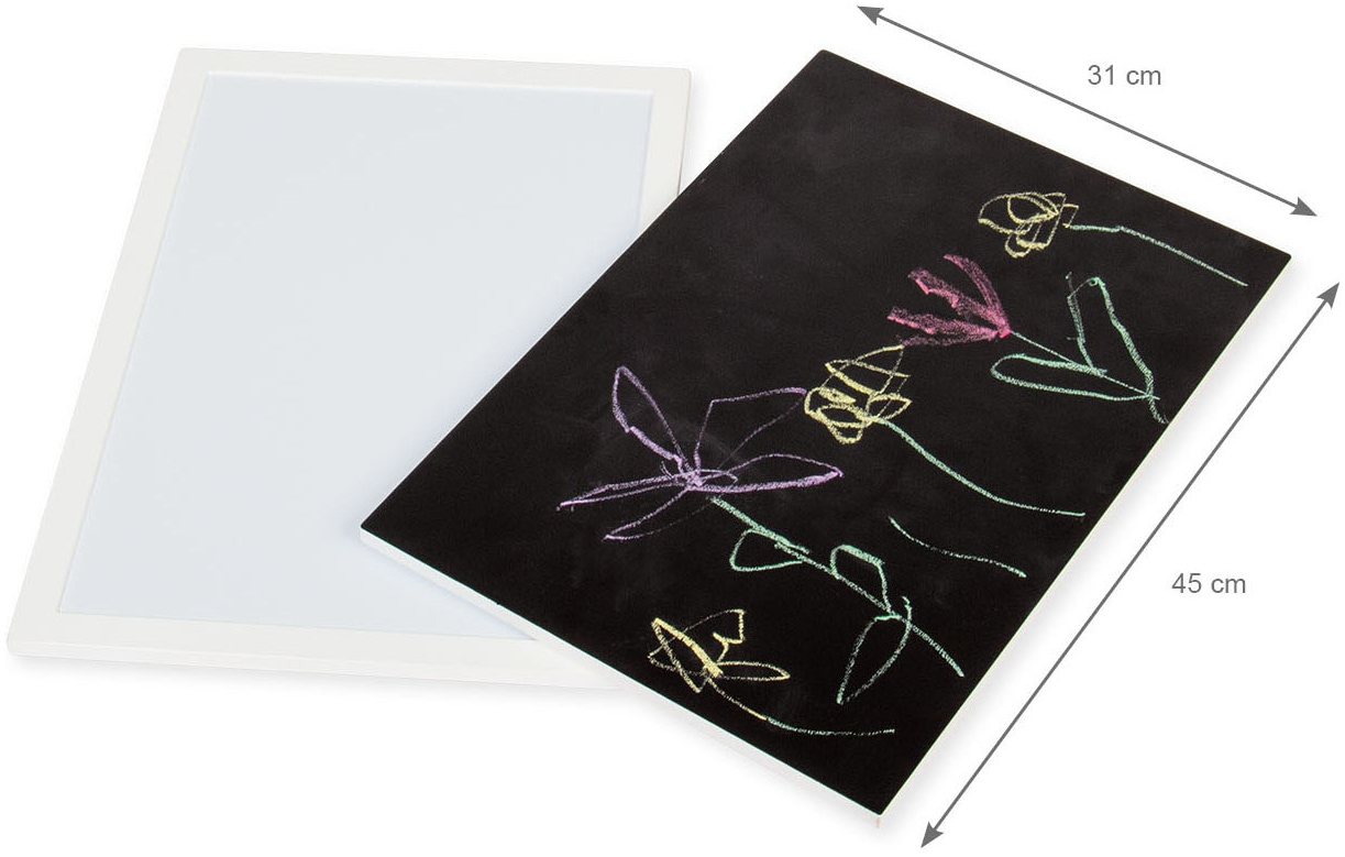 Pinolino® Tischplatte »Tischplatten-Set mit Magnettafel und Tafellack« Set, 2 Stk. tlg. für Kindersitzgruppe Linnea, weiß,