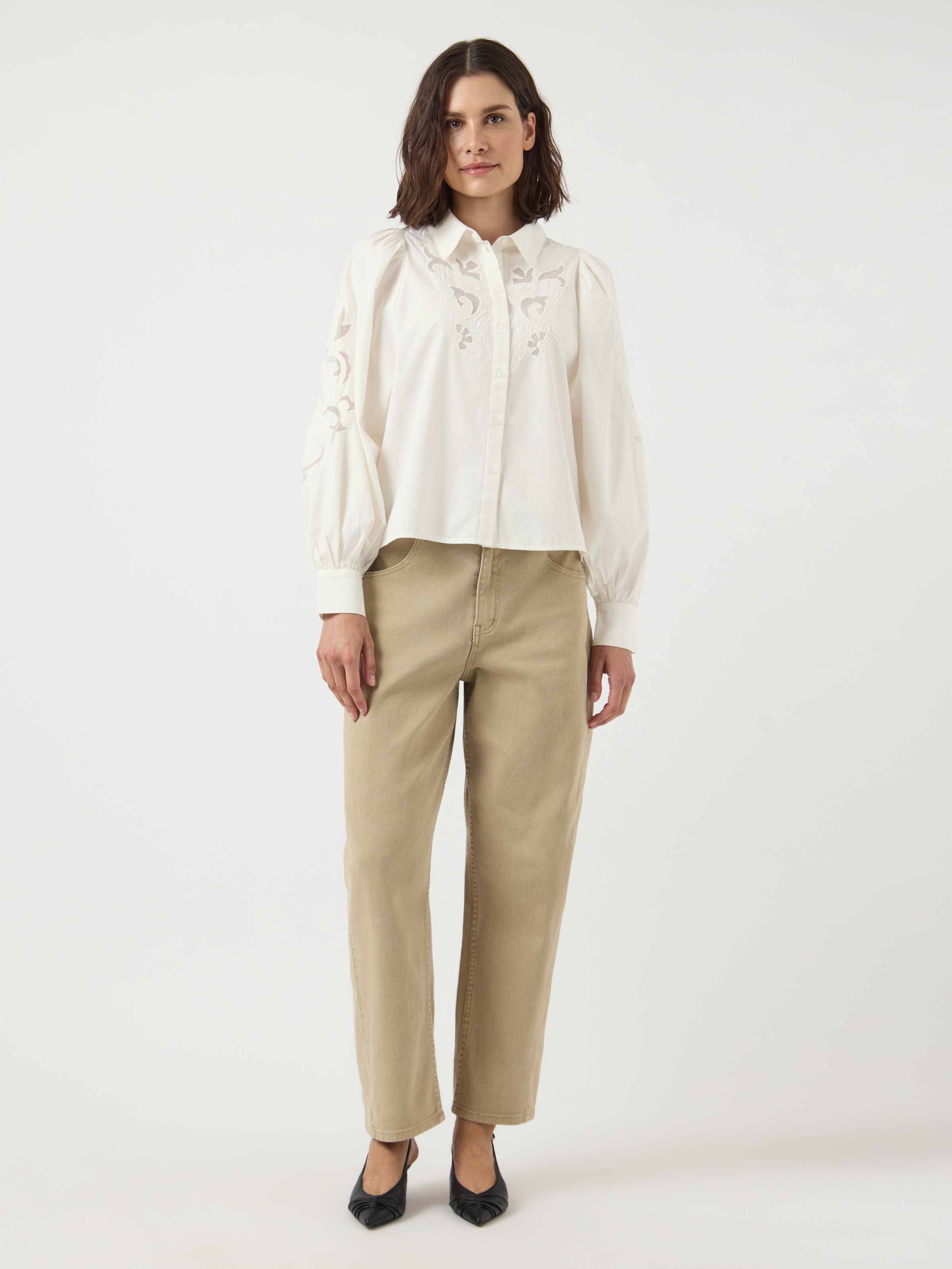 Y.A.S Spitzenbluse »YASZIMIA LS SHIRT S. NOOS«