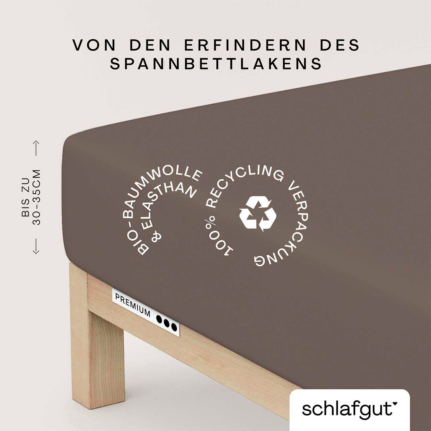Schlafgut Spannbettlaken »Premium«, Zero Waste Verpackung, PREMIUM Qualität
