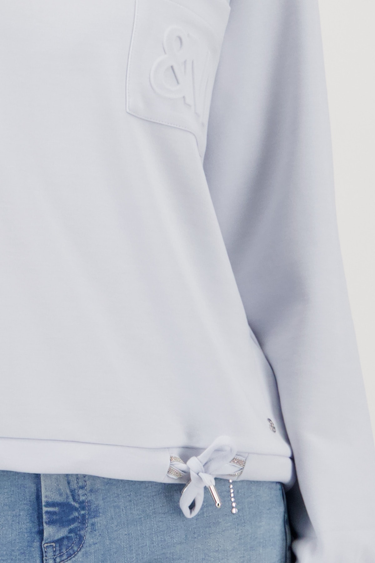 Monari Sweatshirt »Sweatshirt Basic Schmuckdetail«, Regular fit mit Stehkragen
