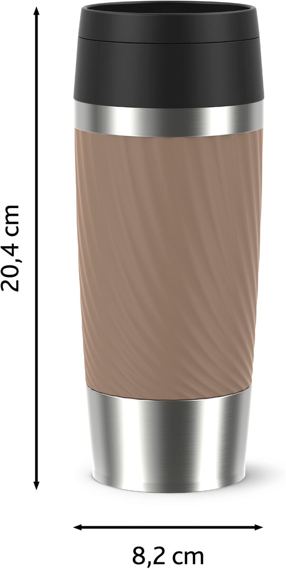 Emsa Thermobecher »Travel Mug Classic Twist« 0,36 Liter, Comfort-Schraubverschluss, Quick-Press, auslaufsicher