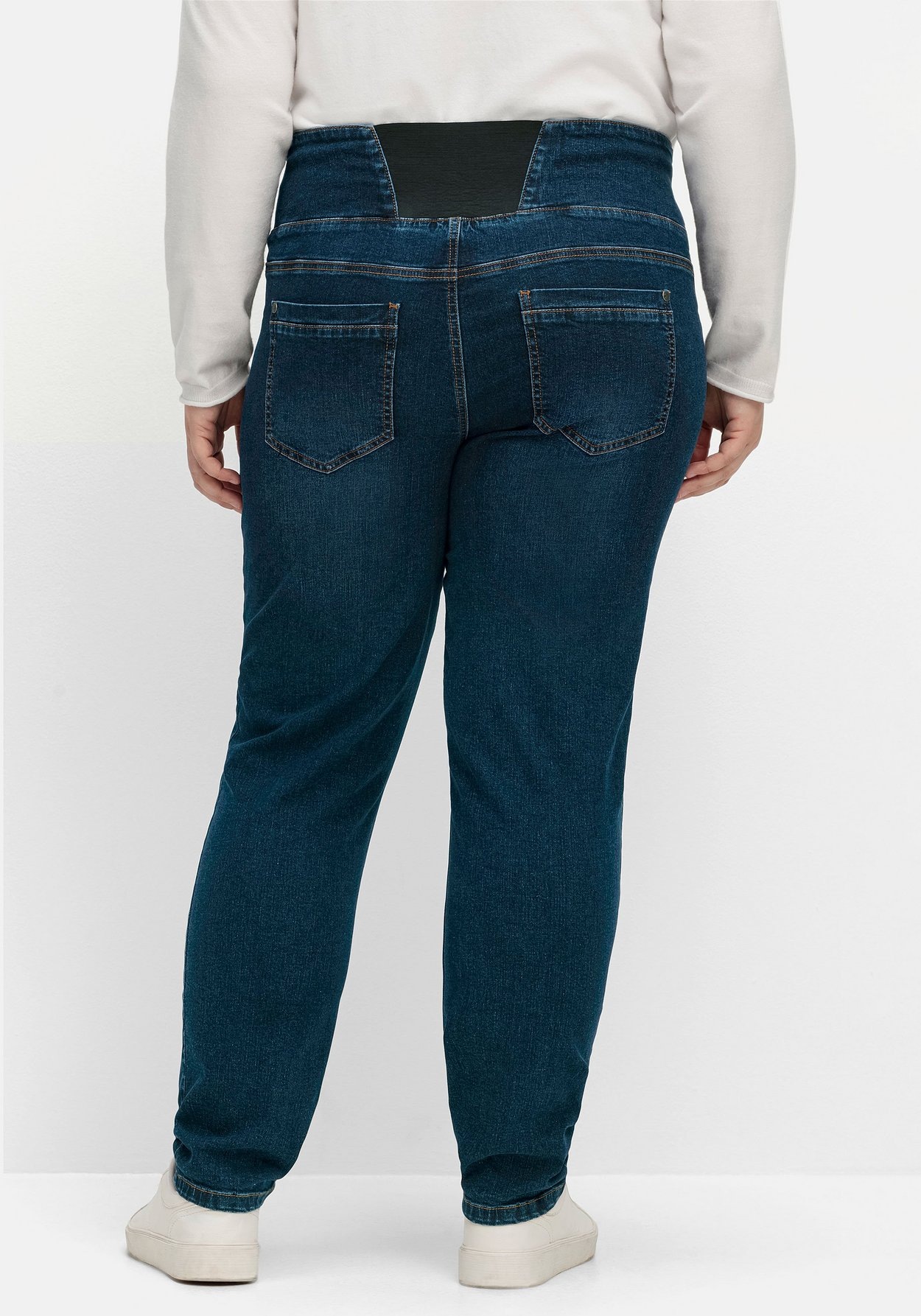 Sheego Stretch-Jeans »Schmale Jeans mit breitem High-Waist-Bund«