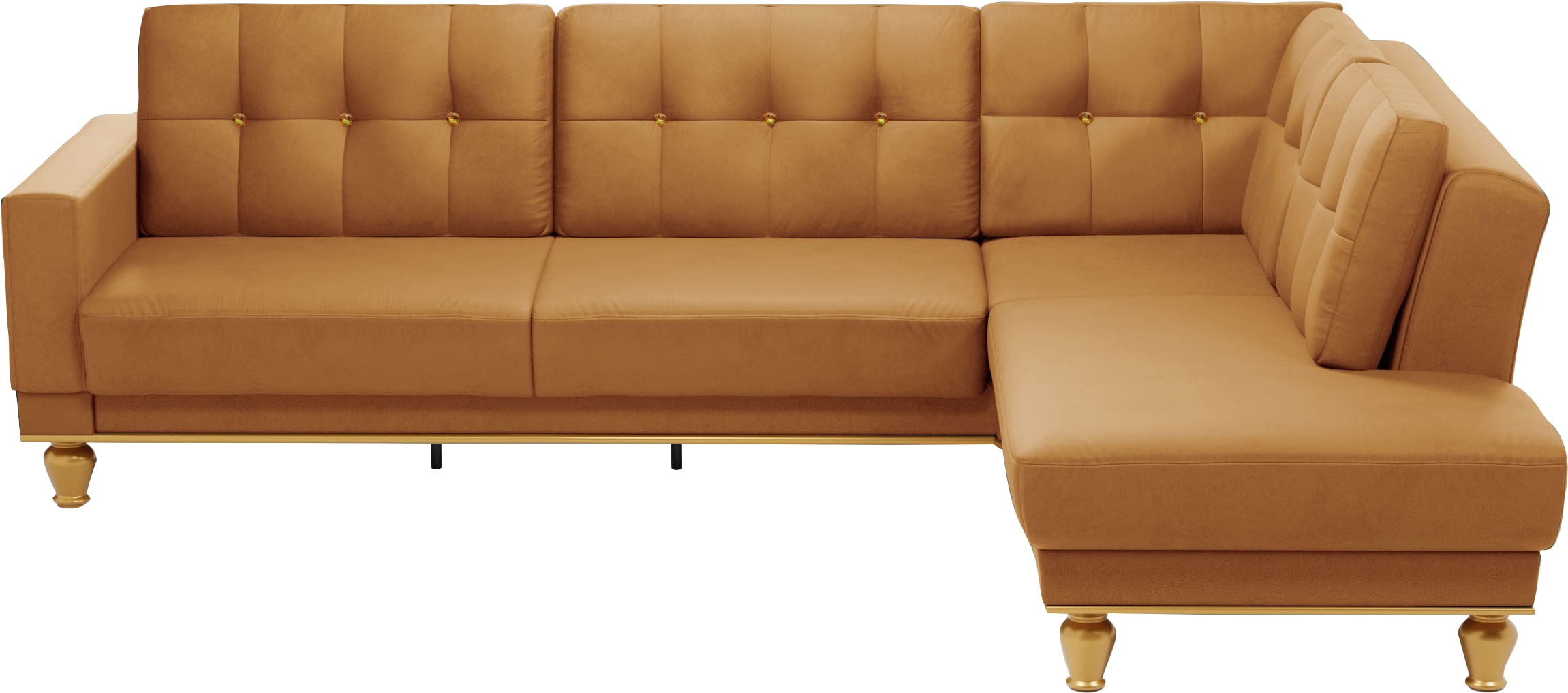 sit&more Ecksofa »Orient 5 L-Form«, mit Strass-Stein, wahlweise mit Bettfunktion und Bettkasten