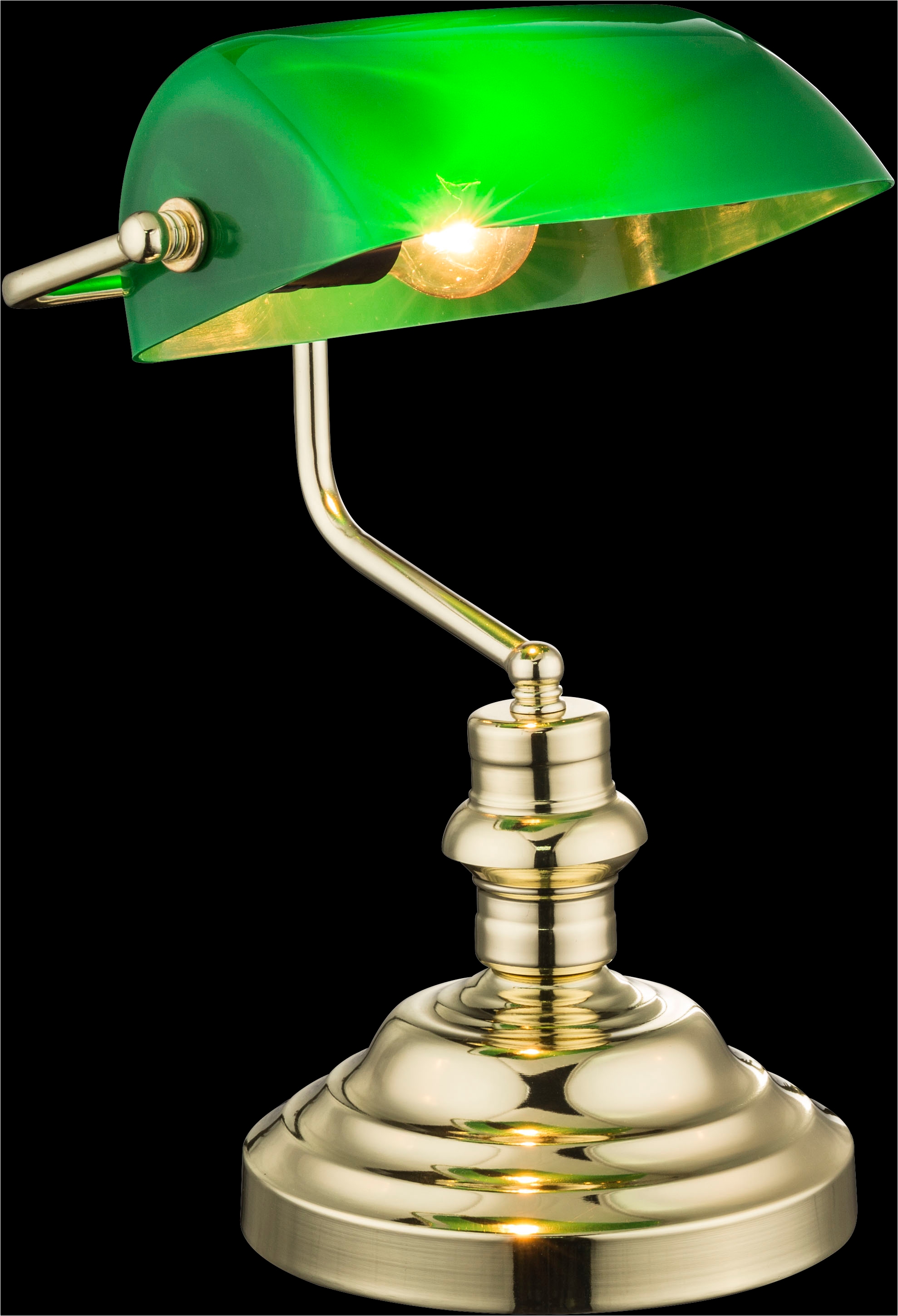 GLOBO LIGHTING Schreibtischlampe »ANTIQUE« E27 1 Stk. Klassische Schreibtischleuchte, Antik-look Tischleuchte, Bankerlamp