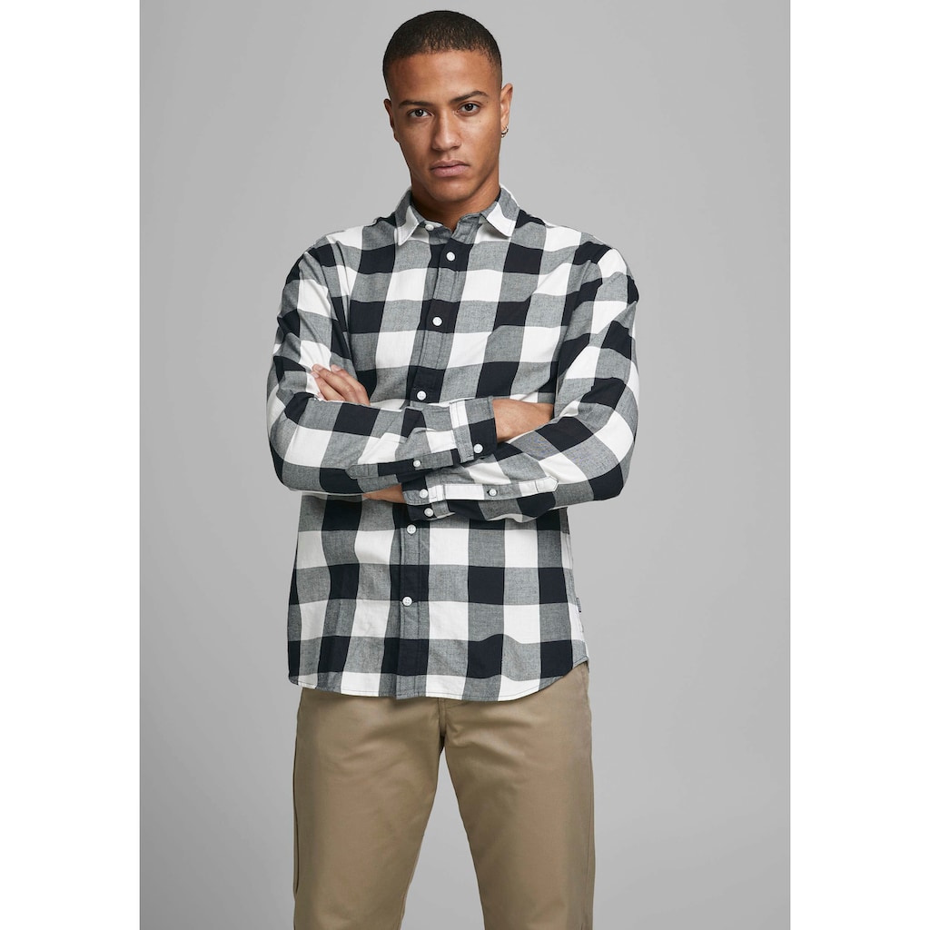 Jack & Jones Karohemd »JJ JJEGINGHAM TWILL SHIRT L/«