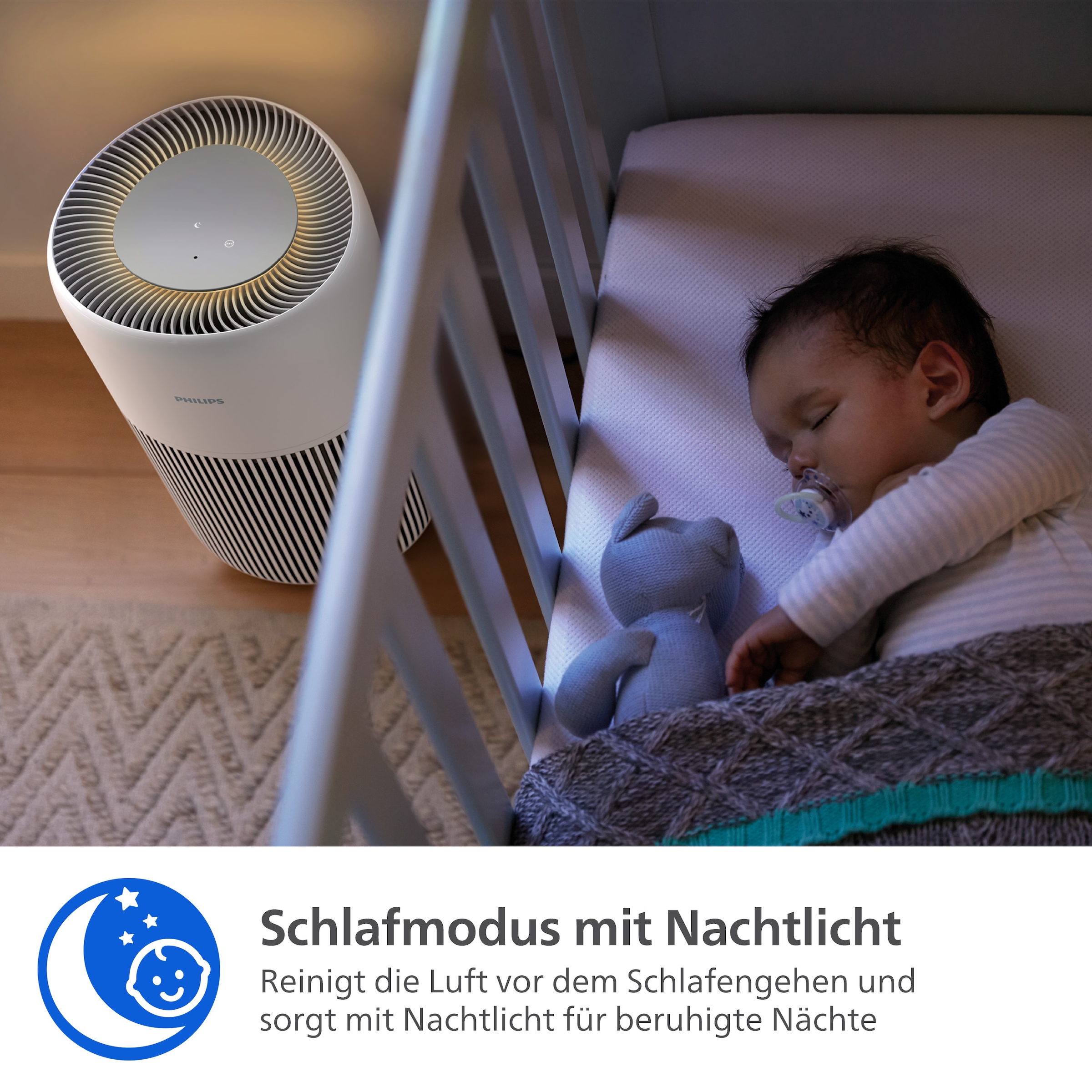 Philips Luftreiniger »AC2220/10 PureProctect Quiet 2200 Series, Luftreinigungsrate 420 m³/h« für 109 qm Räume 3-Schichten-HEPA-Filtersystem, mit App Verbindung, leise