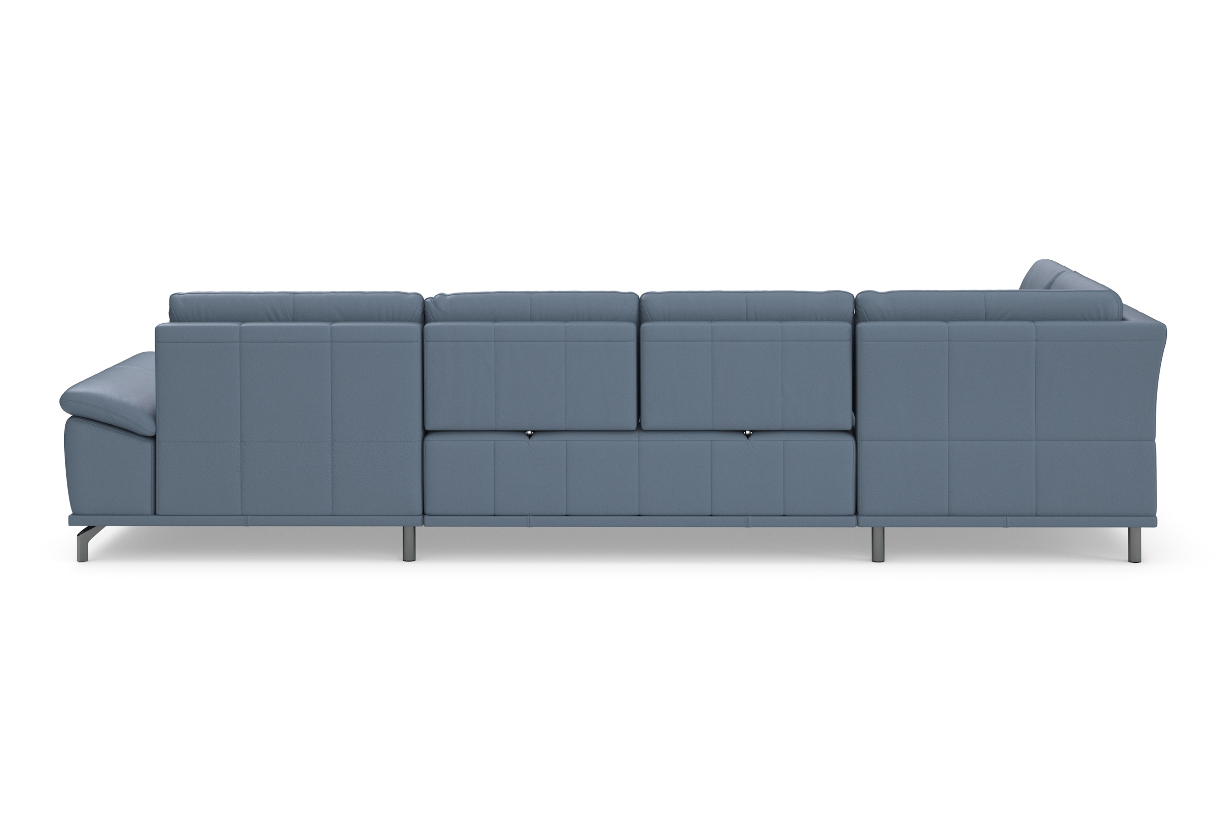 Places of Style Wohnlandschaft »Costello U-Form, mit Sitztiefenverstellung, Armteilverstellung und«, 3 Nierenkissen, optional Bettfunktion und Bettkasten