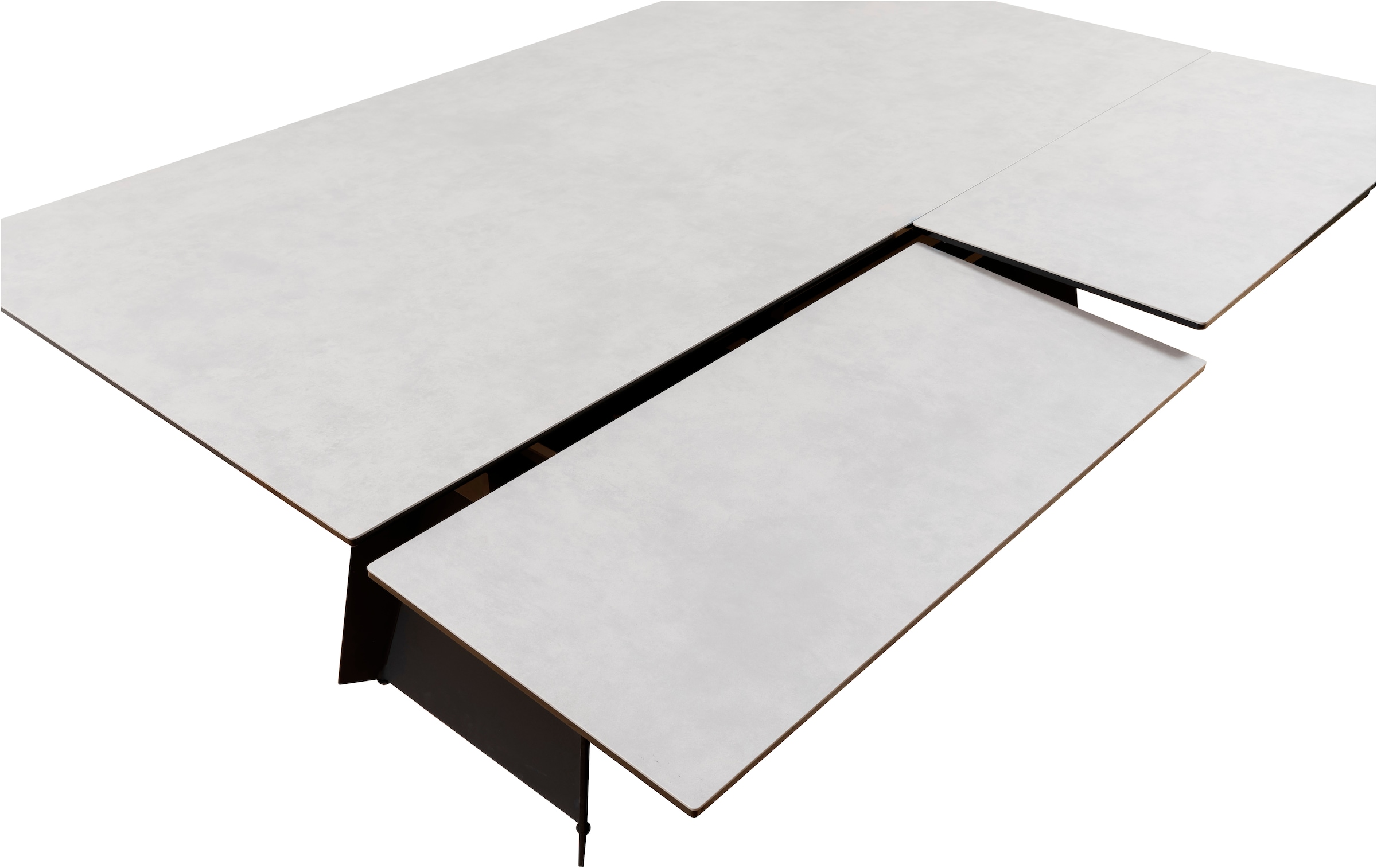 MCA furniture Esstisch »MOLINARA Auzugtisch 200-290cm hellgrau«, (1 St.), Keramik, Metall, Stirnauszug, ausziehbar, 10-12 Personen
