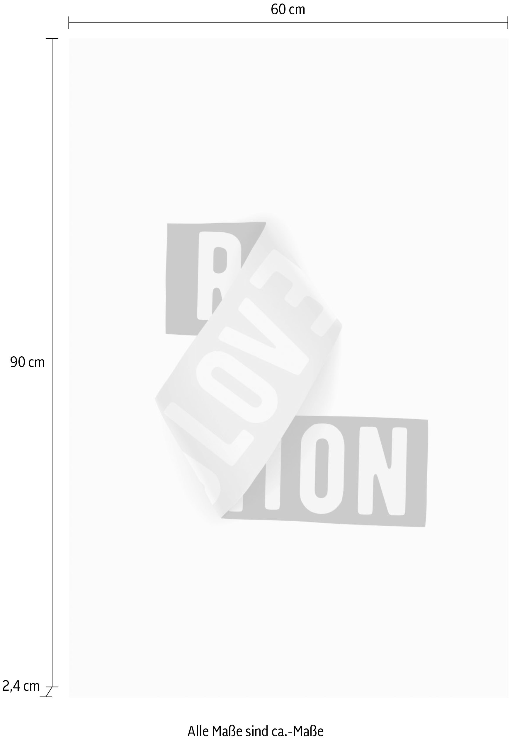 queence Acrylglasbild »Revolution« Schriftzug | Sprüche | Sprüche & Texte Fine Art-Print in Galeriequalität