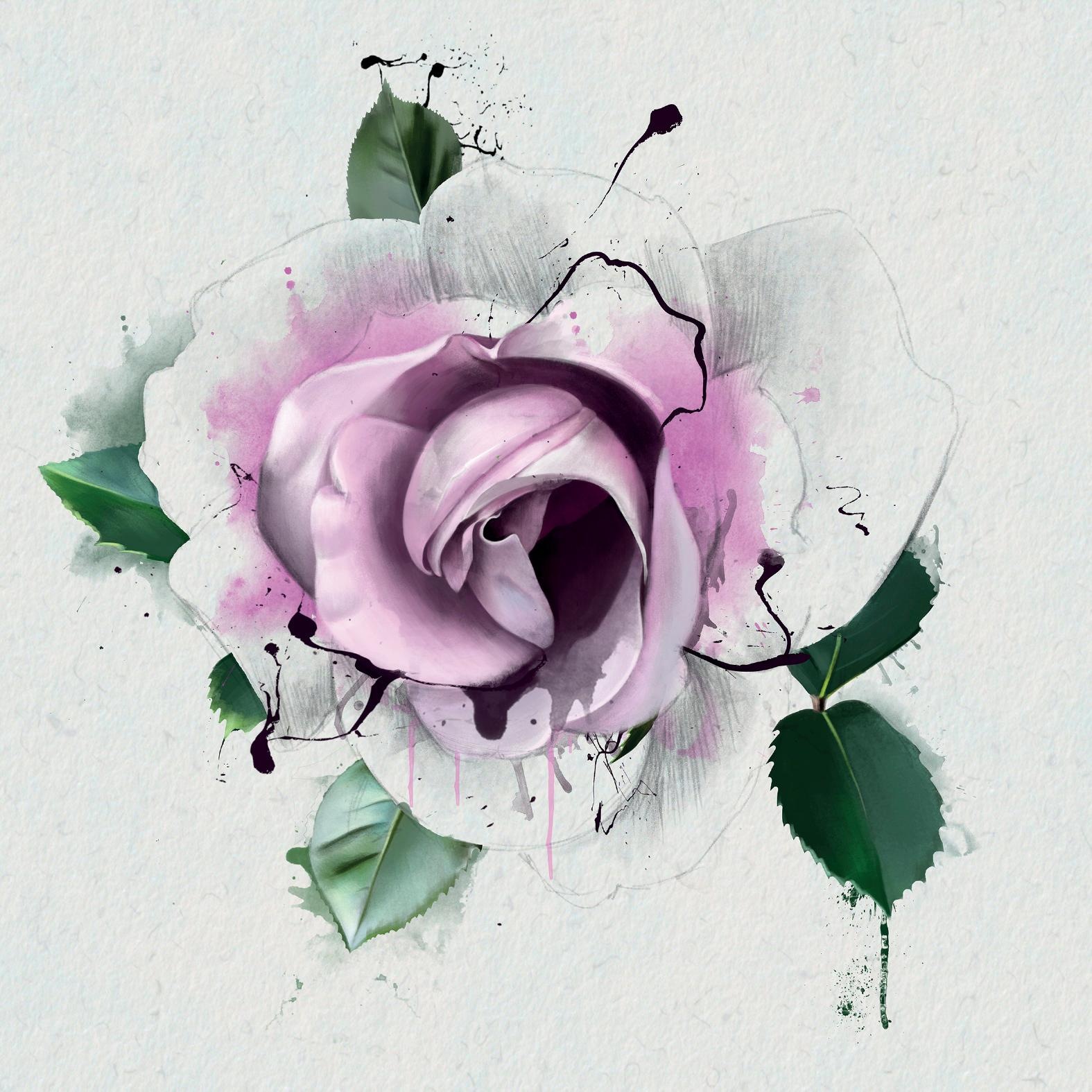 queence Dekokissen »»rosa Blüte«« Kissenhülle ohne Füllung, 1 Stück