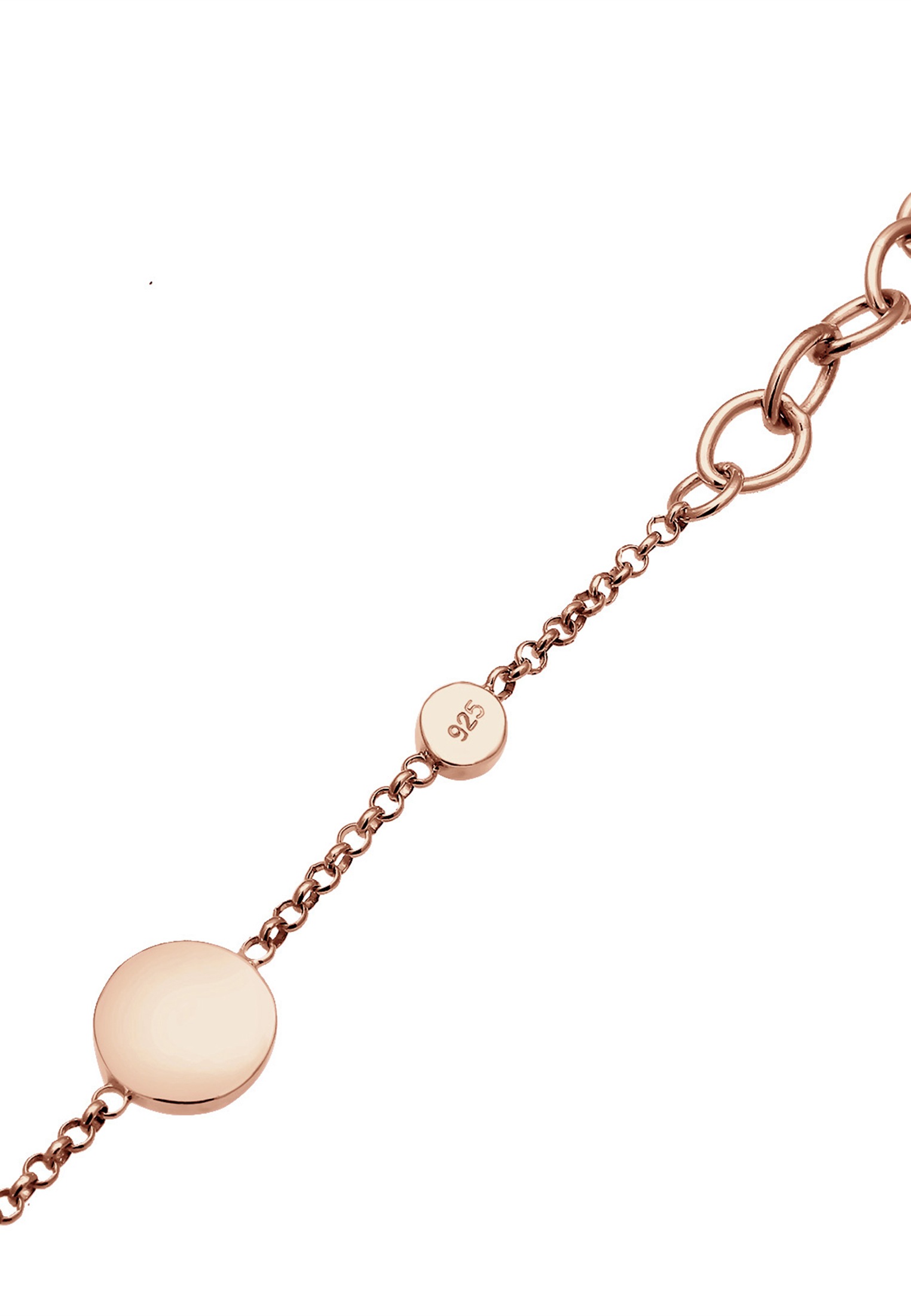 Elli Armkette »Armband Plättchen Kristalle Vintage 925 Silber«