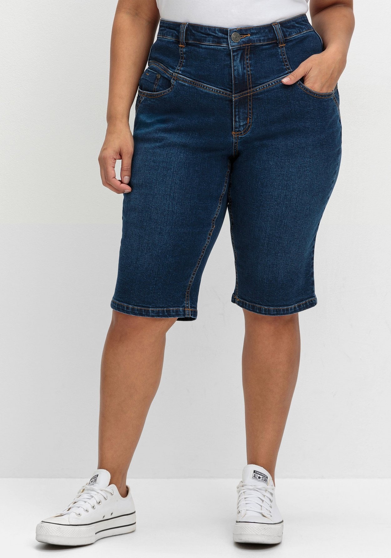 Sheego Jeansbermudas »Schmale Jeans-Bermudas im Curvy-Schnitt ANNE«