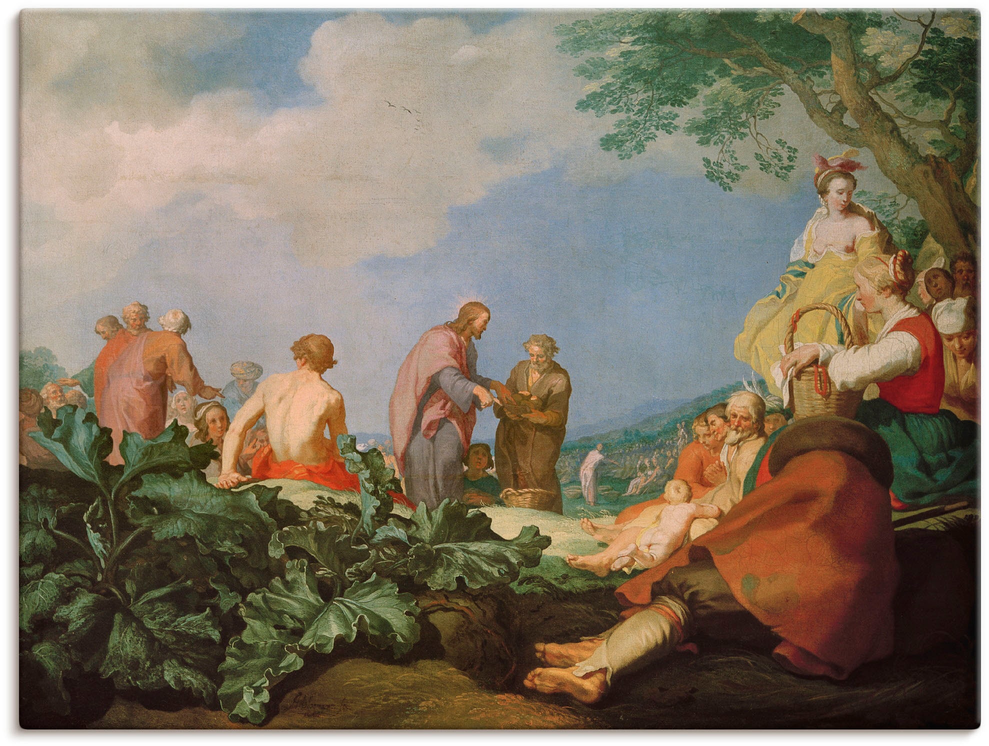 Artland Leinwandbild »Brotvermehrung«, Christliche Bilder, (1 St.), auf Keilrahmen gespannt
