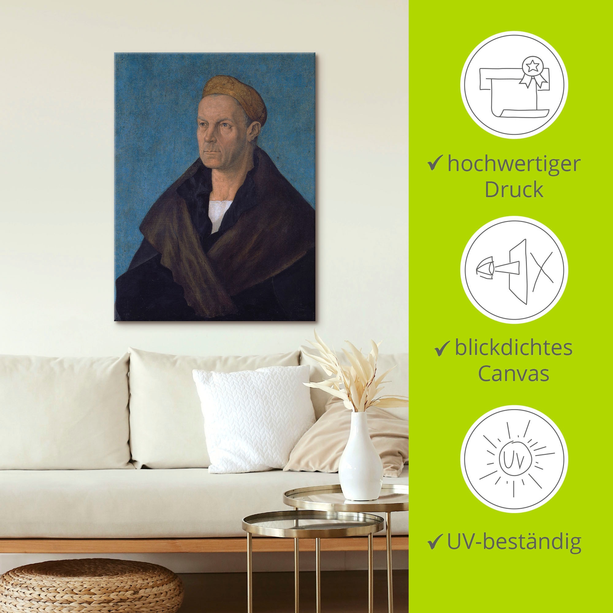 Artland Wandbild »Jakob Fugger, der Reiche. Um 1518«, Mann, (1 St.), als Leinwandbild, Poster in verschied. Größen