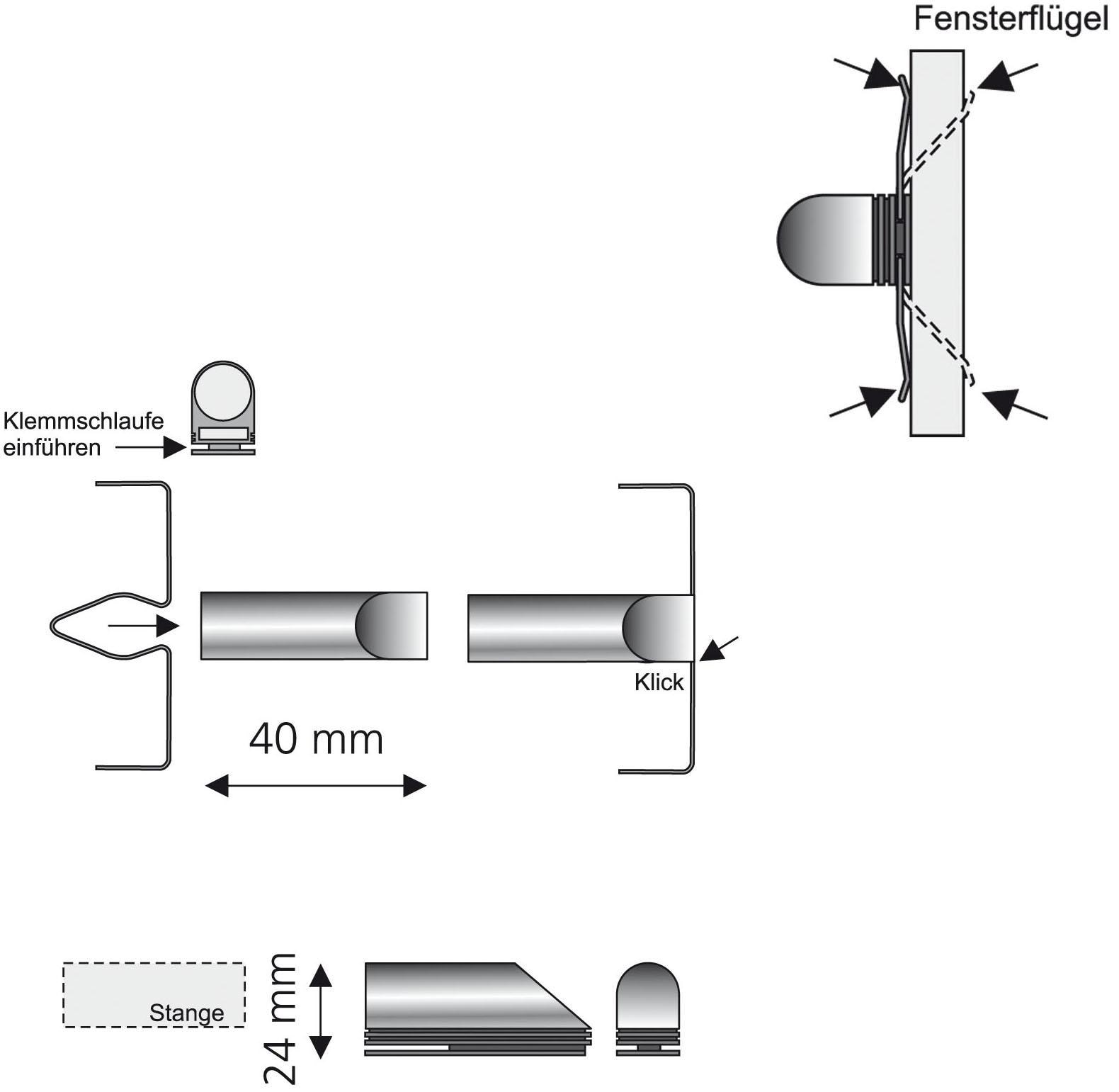 Liedeco Klemmträger für Cafehausstangen Ø 12 mm