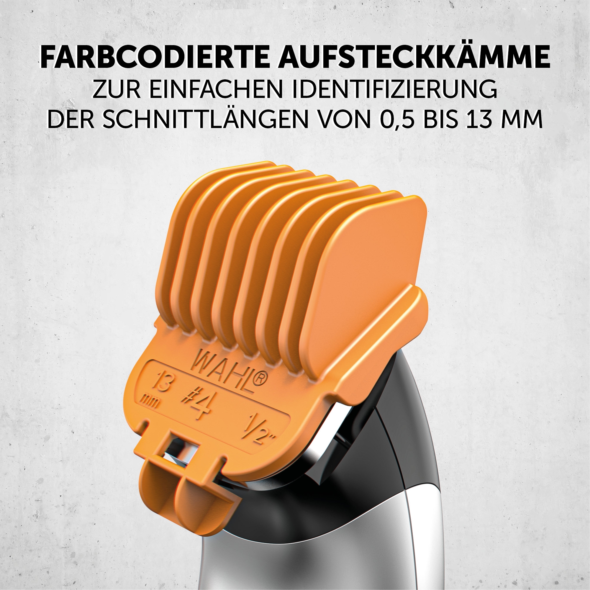 Wahl Bartschneider »Color Trim«, 9 Aufsätze, Farbcodierte Aufsteckkämme, Lithium-Ionen-Technologie, USB Aufladung