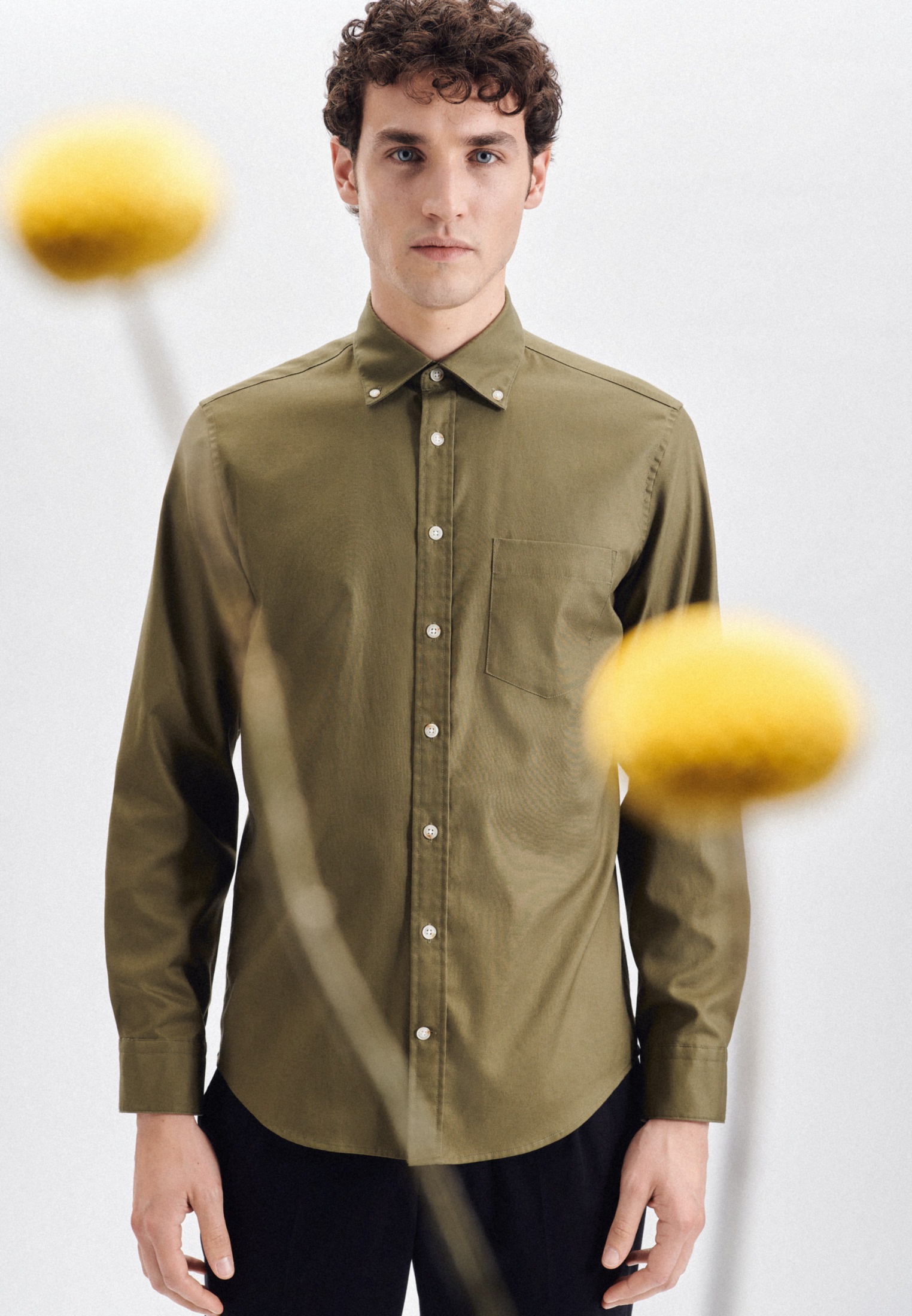 seidensticker Businesshemd »Schwarze Rose« Regular 1/1 Button-Down-Kragen Uni