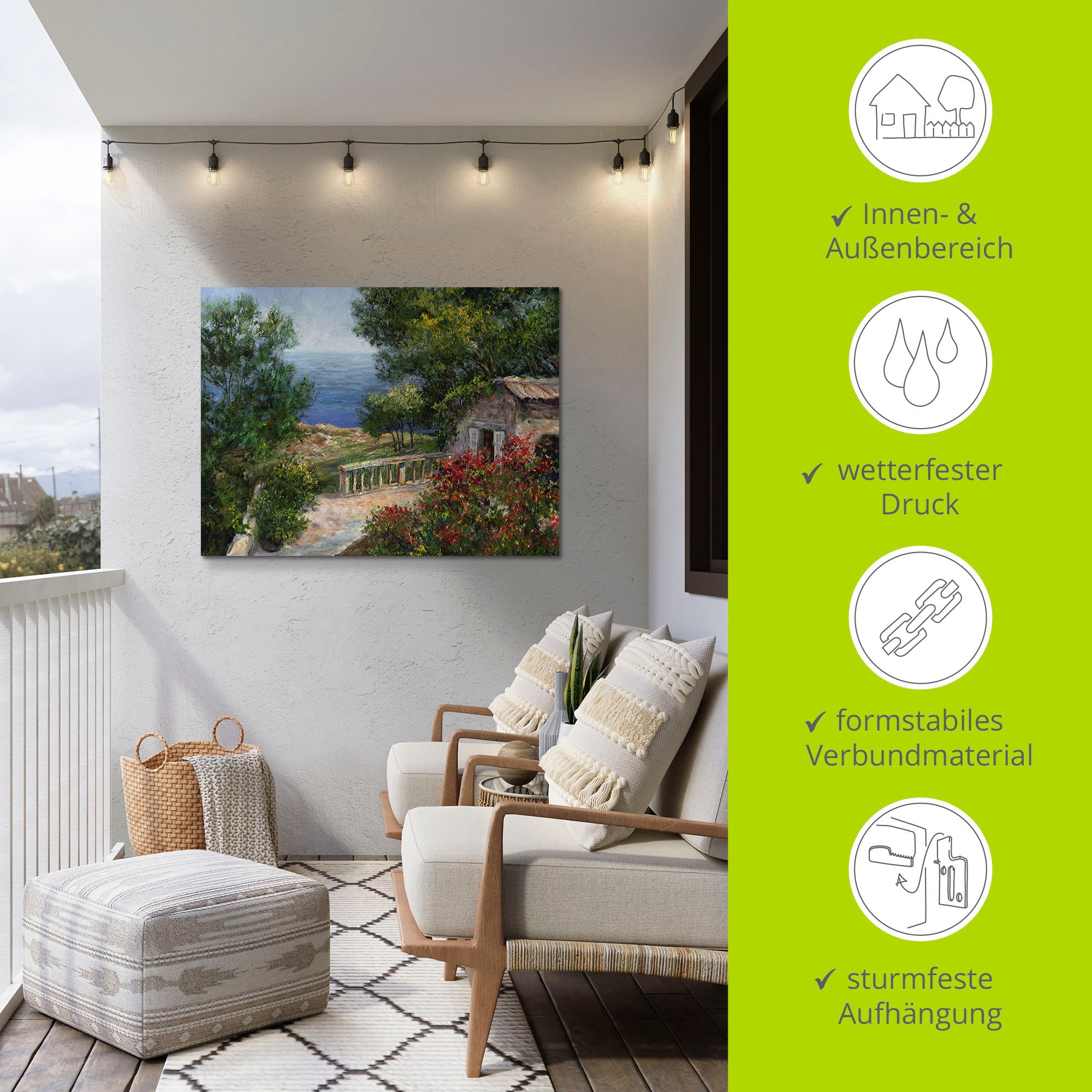 Artland Wandbild »Toskana I« Europa 1 Stk. tlg. als Alubild, Leinwandbild in verschied. Größen