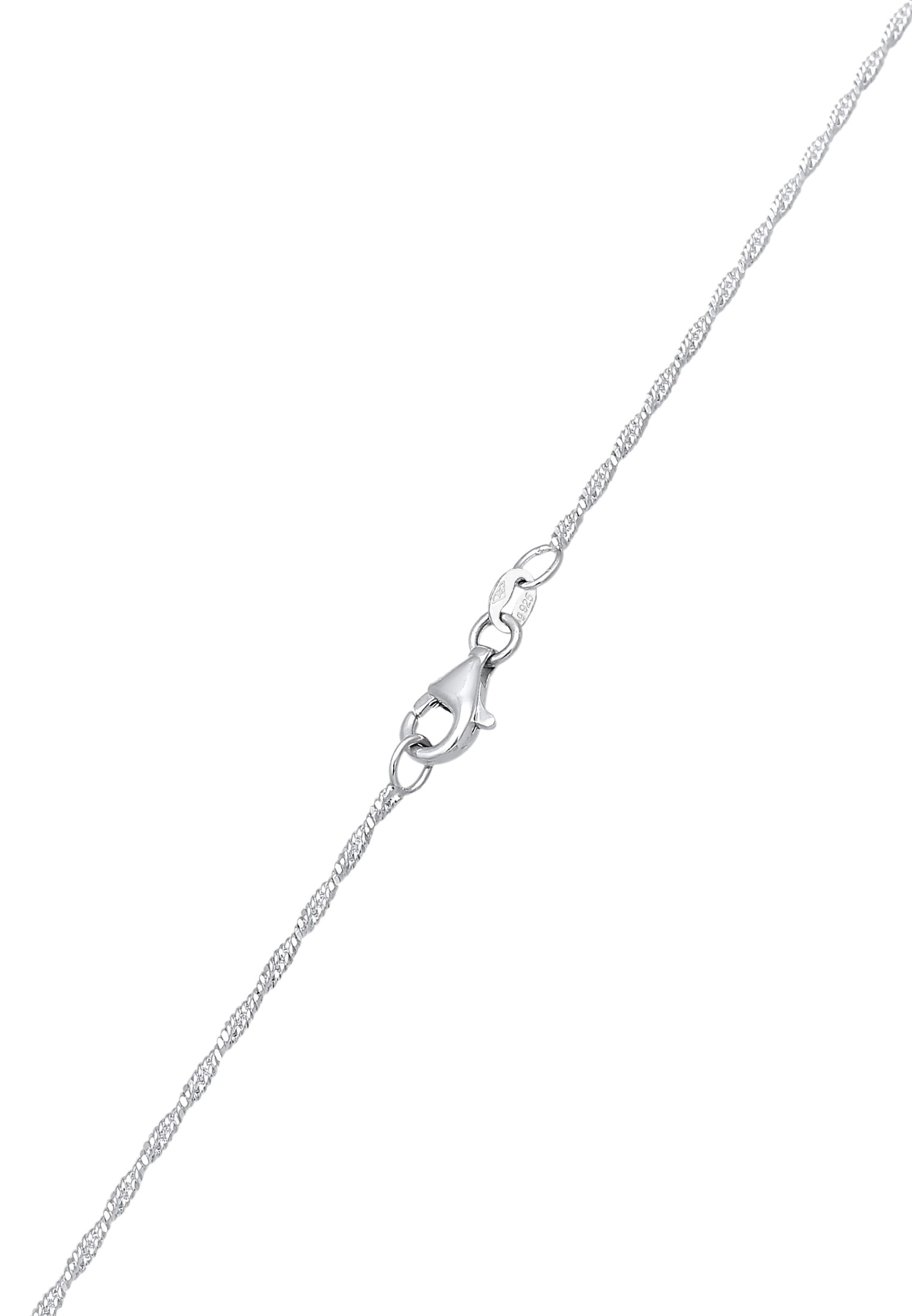 Kuzzoi Kette mit Anhänger »Halskette Bar Plättchen Rechteck oxidiert 925 Silber«