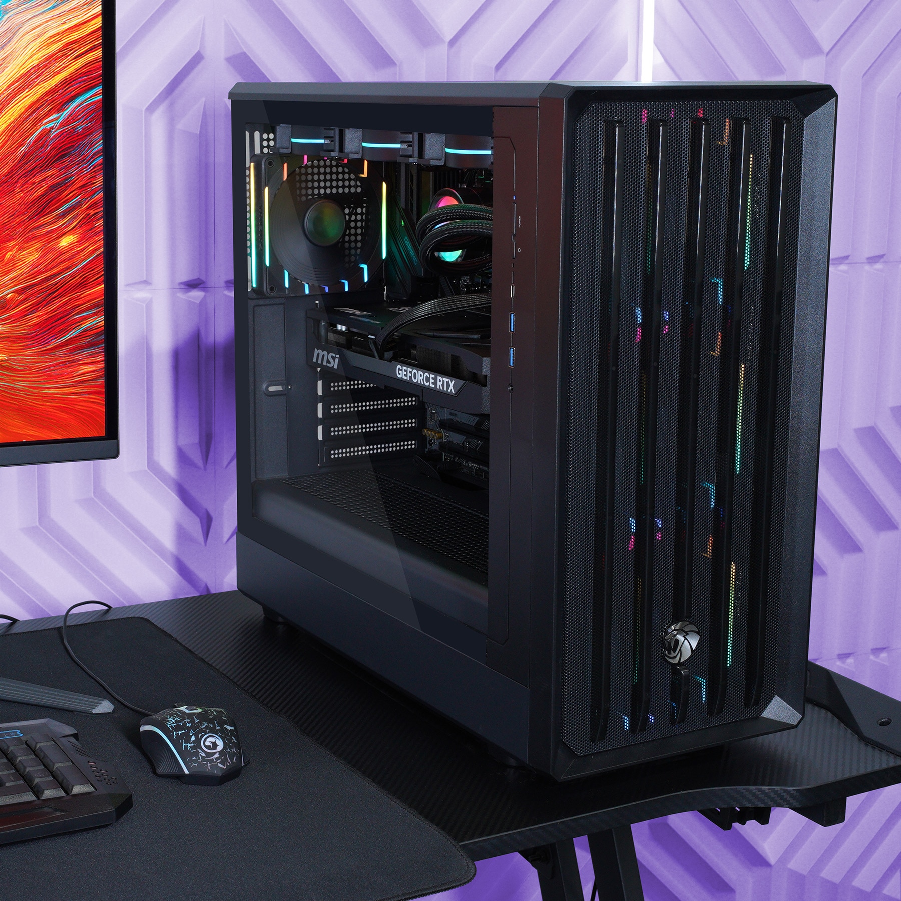 GAMEMAX Gaming-PC »CLAW BK 8095 AMD Ryzen 7 9700X 32GB DDR5 1TB SSD RTX 5060Ti« DDR5 RAM, Windows 11, Wasserkühlung