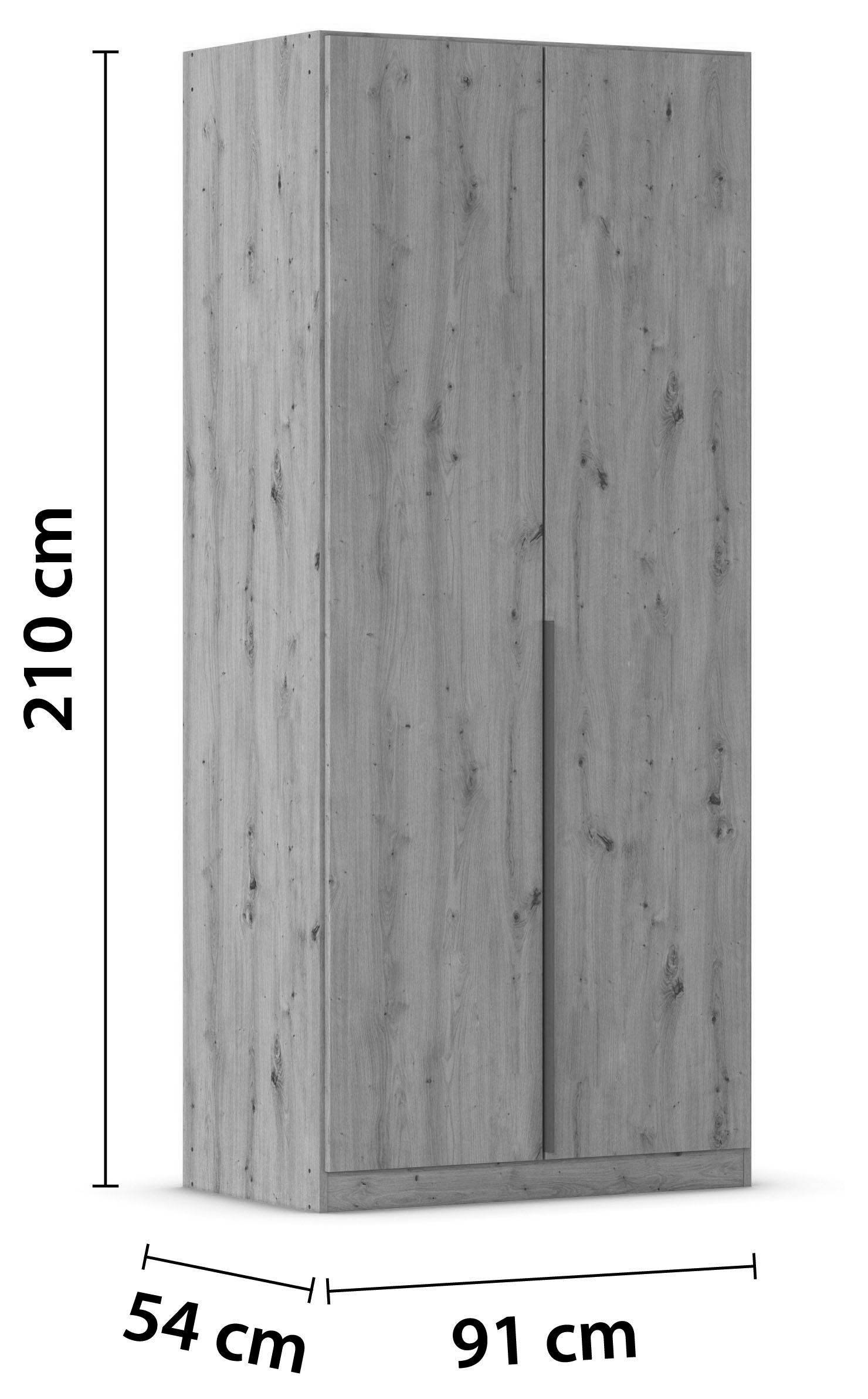 OTTO home Drehtürenschrank »Kleiderschrank Schrank Garderobe AGORDO TOPSELLER Schlafzimmer« in zwei Griff-Farben, Breiten 91-360 cm, Dekor- oder Hochglanzfront,  durchdachte Innenausstattung, in 7 Breiten und 2 Höhen MADE IN GERMANY