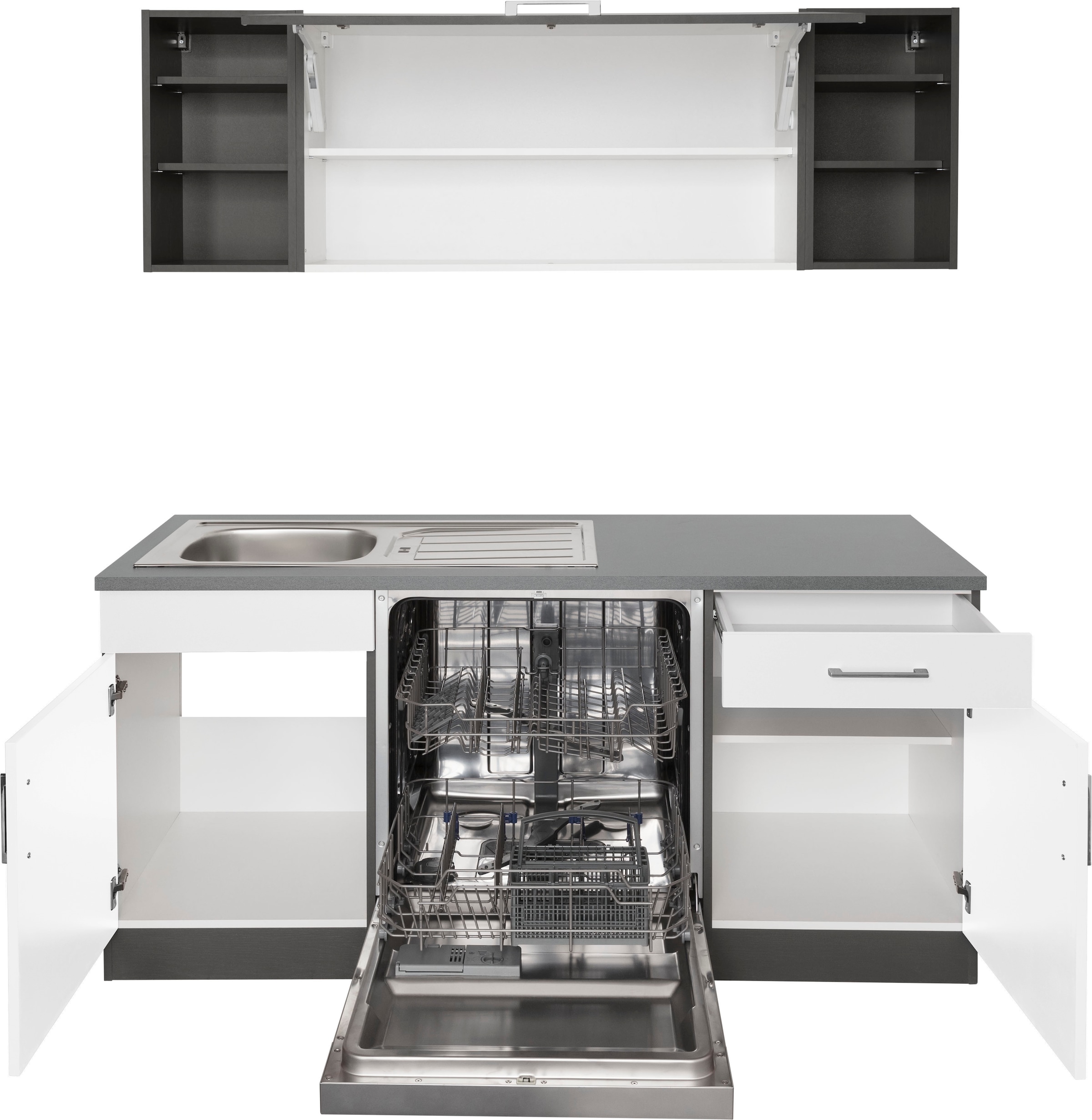 KOCHSTATION Winkelküche »KS-Paris«, mit E-Geräten, Stellbreite 220/220 cm